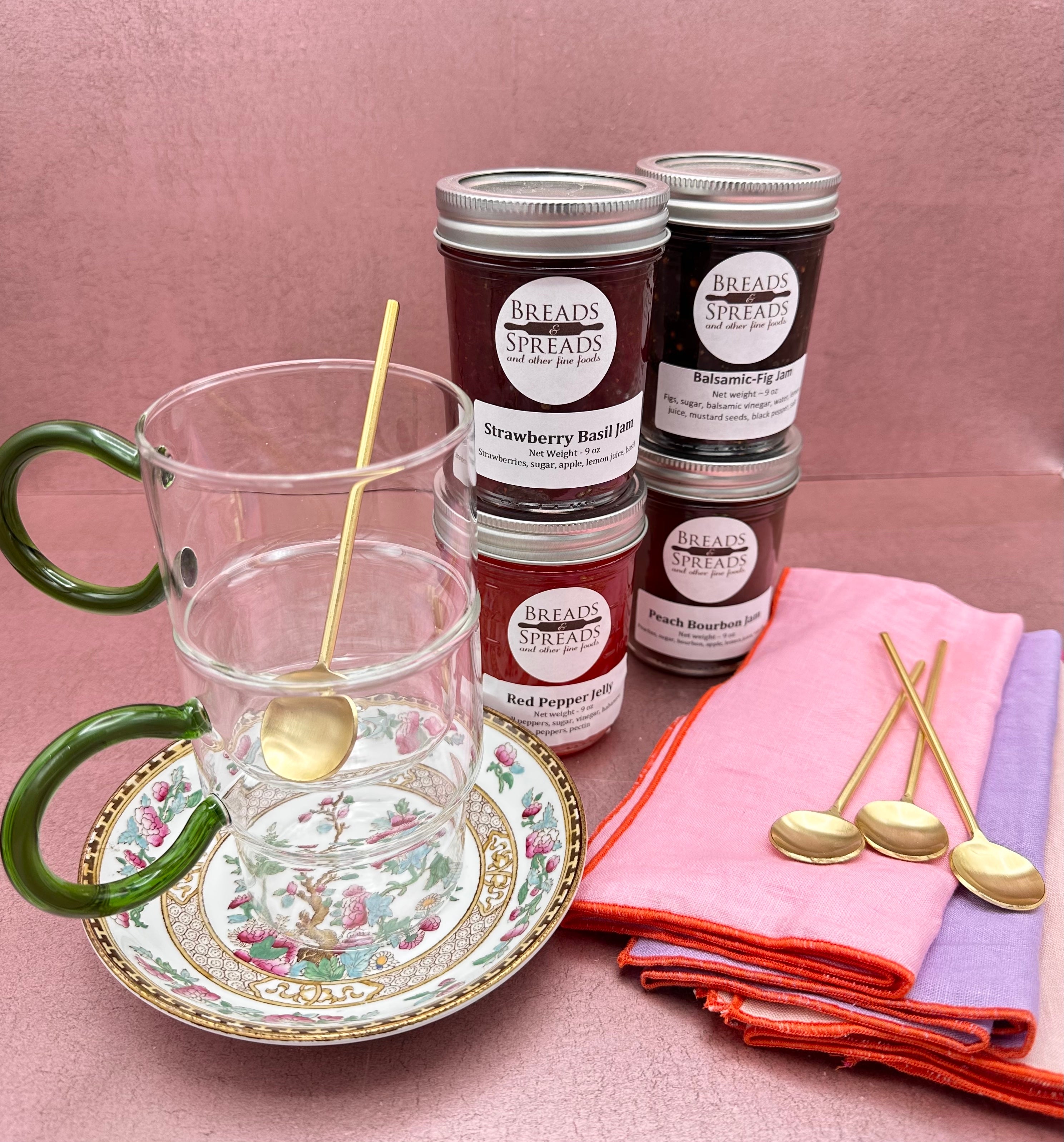 Bubble Gum Mix 100% Linen Cloth Napkins