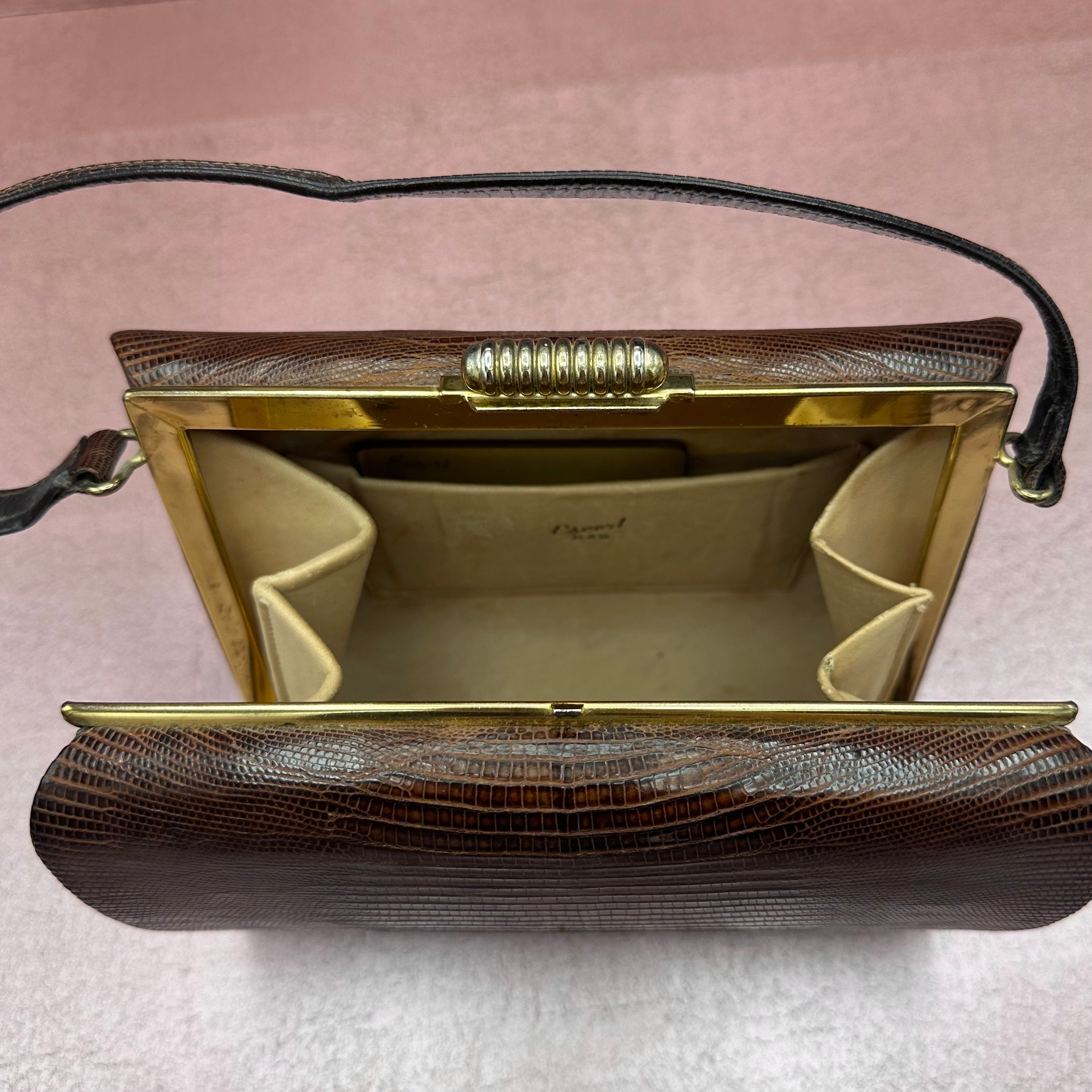Vintage Escort Brown Lizard Purse