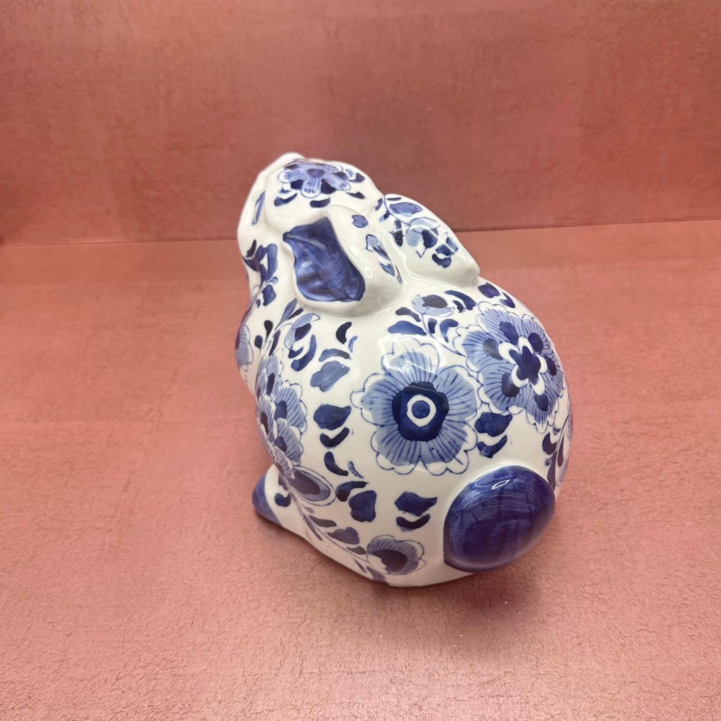 Chinoiserie Blue & White Porcelain Bunny