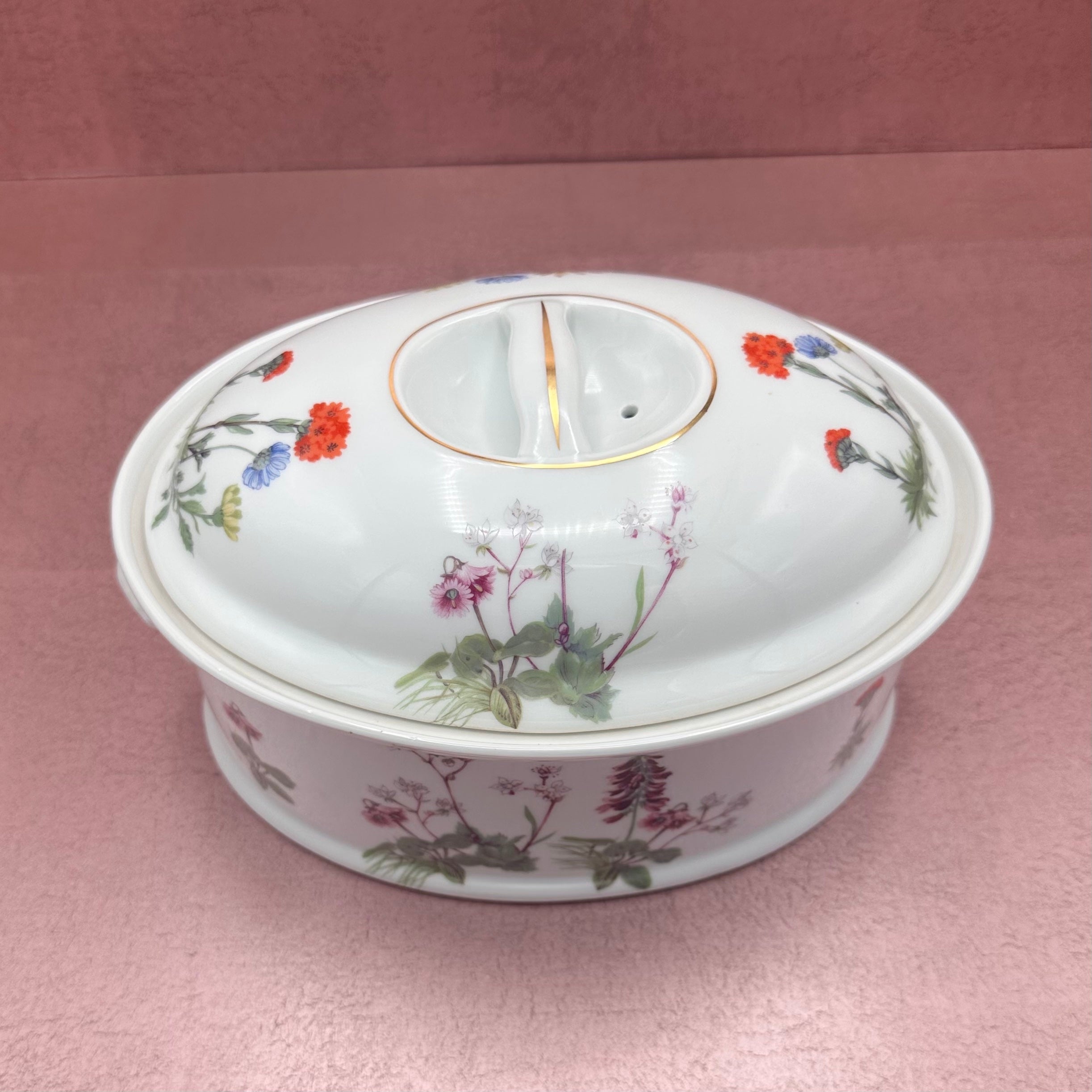 Louis Lourioux Casserole “Le Faune” Wild Flower Dish