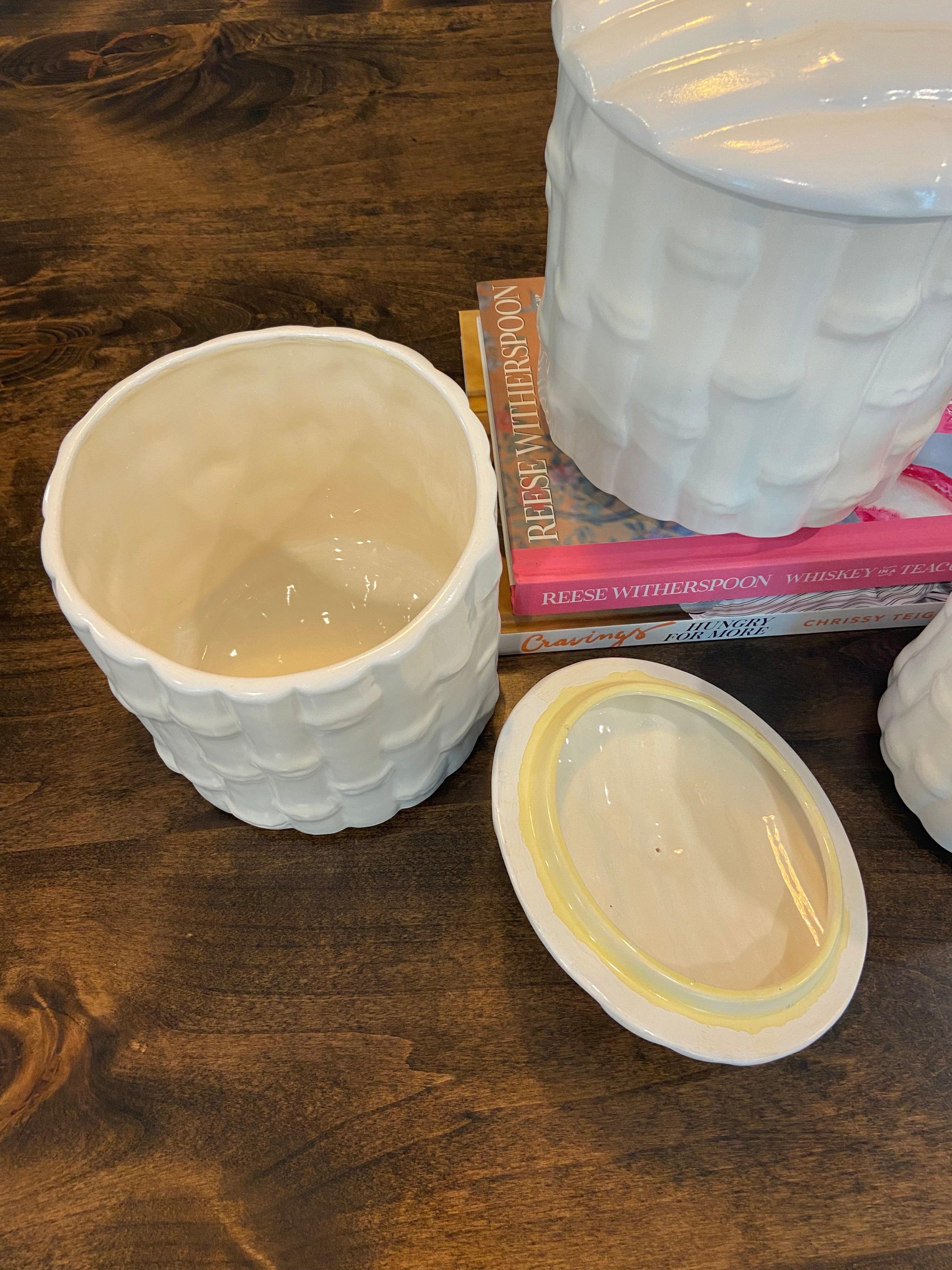 Bamboo Porcelain Canister Set of 3