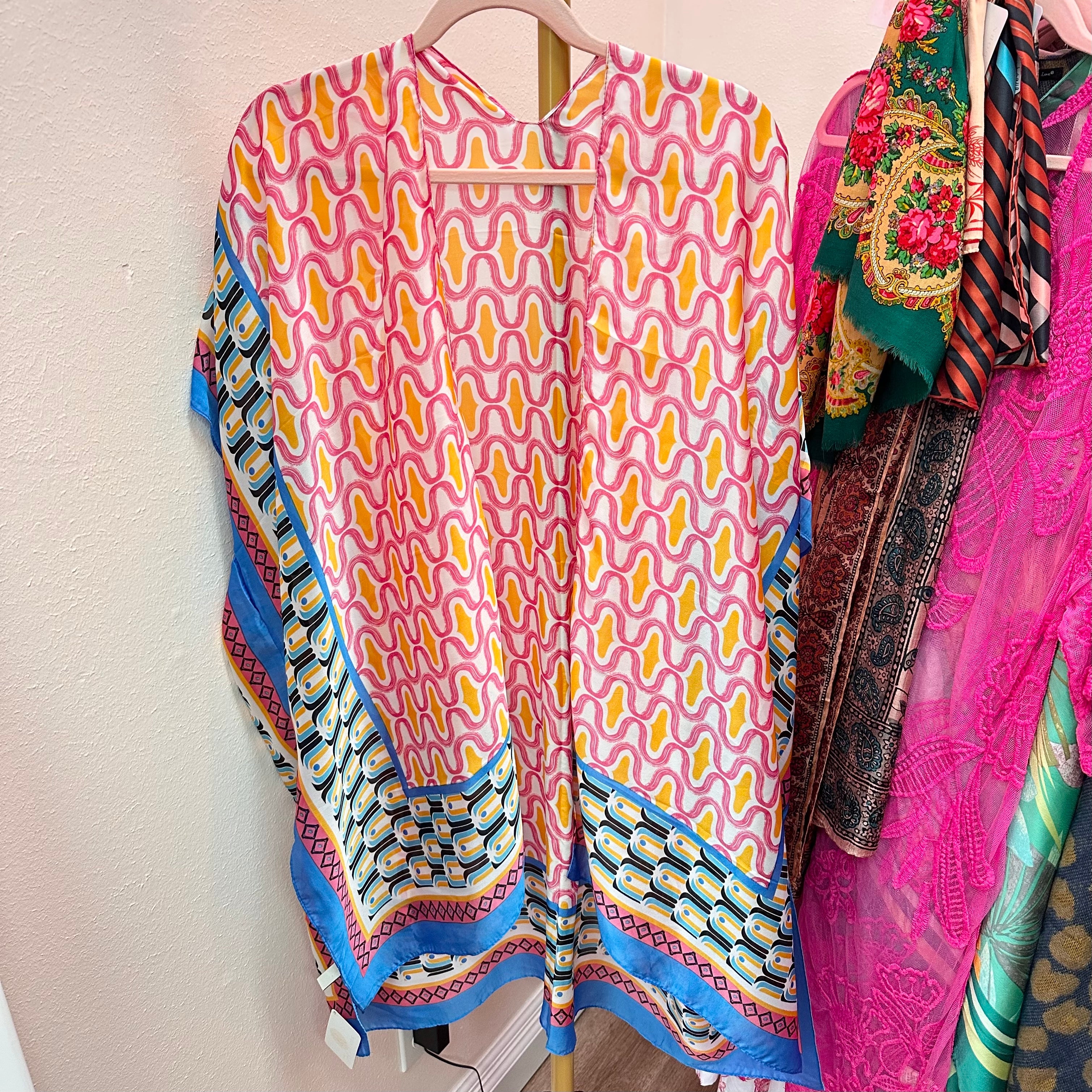 Multi Print Silky Kimono