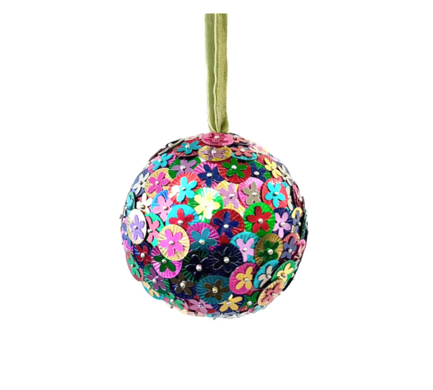 Pinwheel Sequin Bauble Ornament