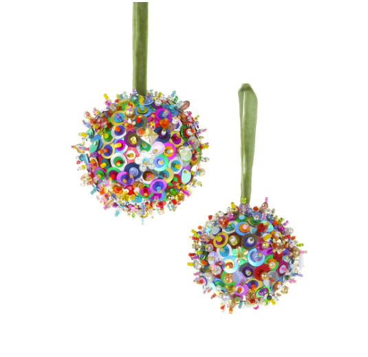 Embroidered Trim Bauble Ornament