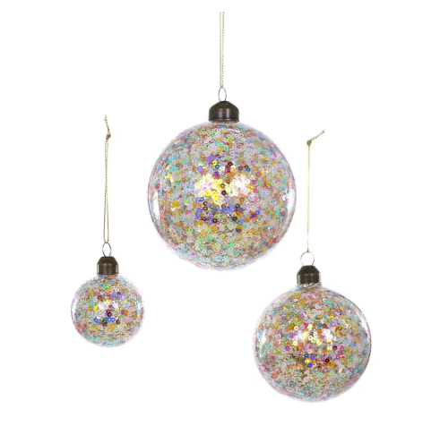 Pastel Confetti Bauble Ornament