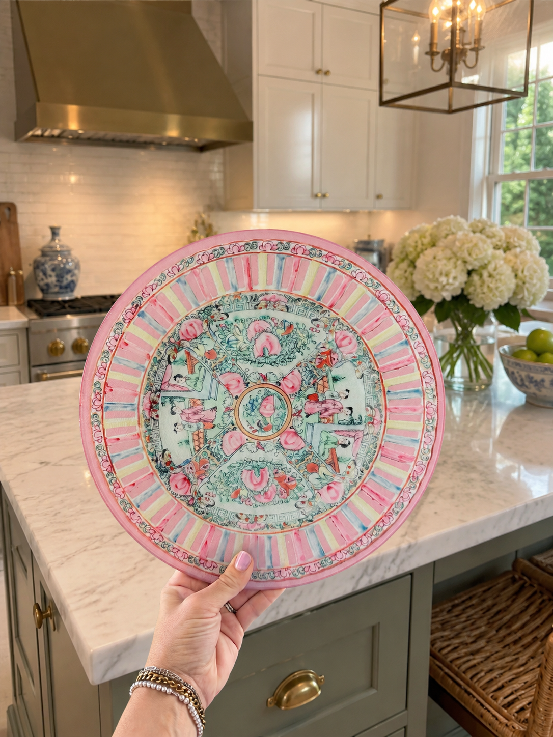 Grandmillennial China Plate Cutting Board