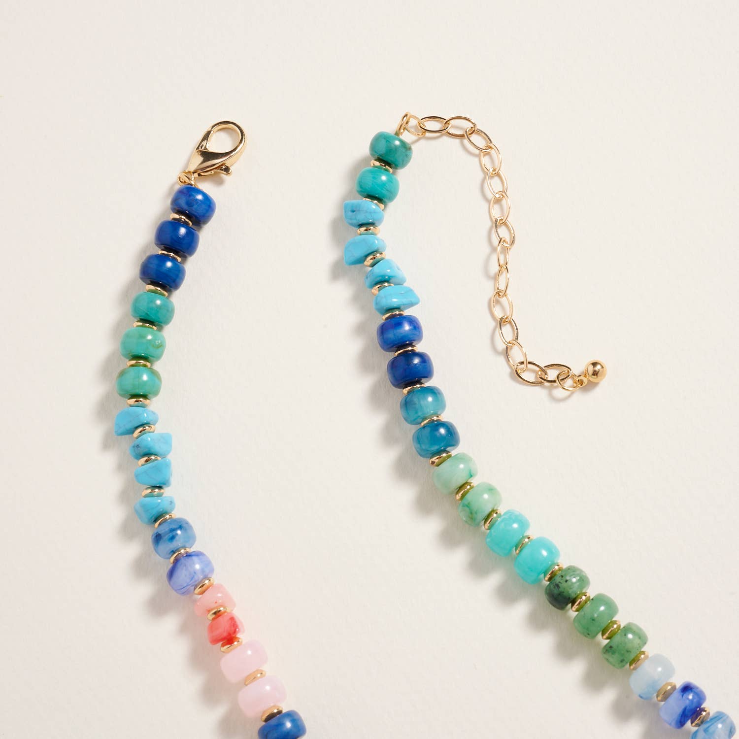 Mixed Marbled Ombre Beaded Necklace