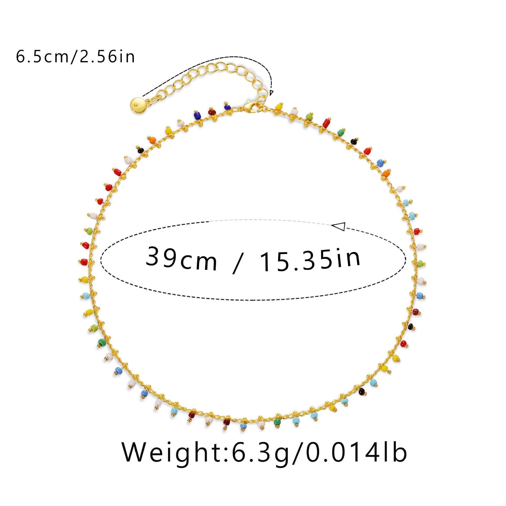 Colorful Rice Beaded Necklace