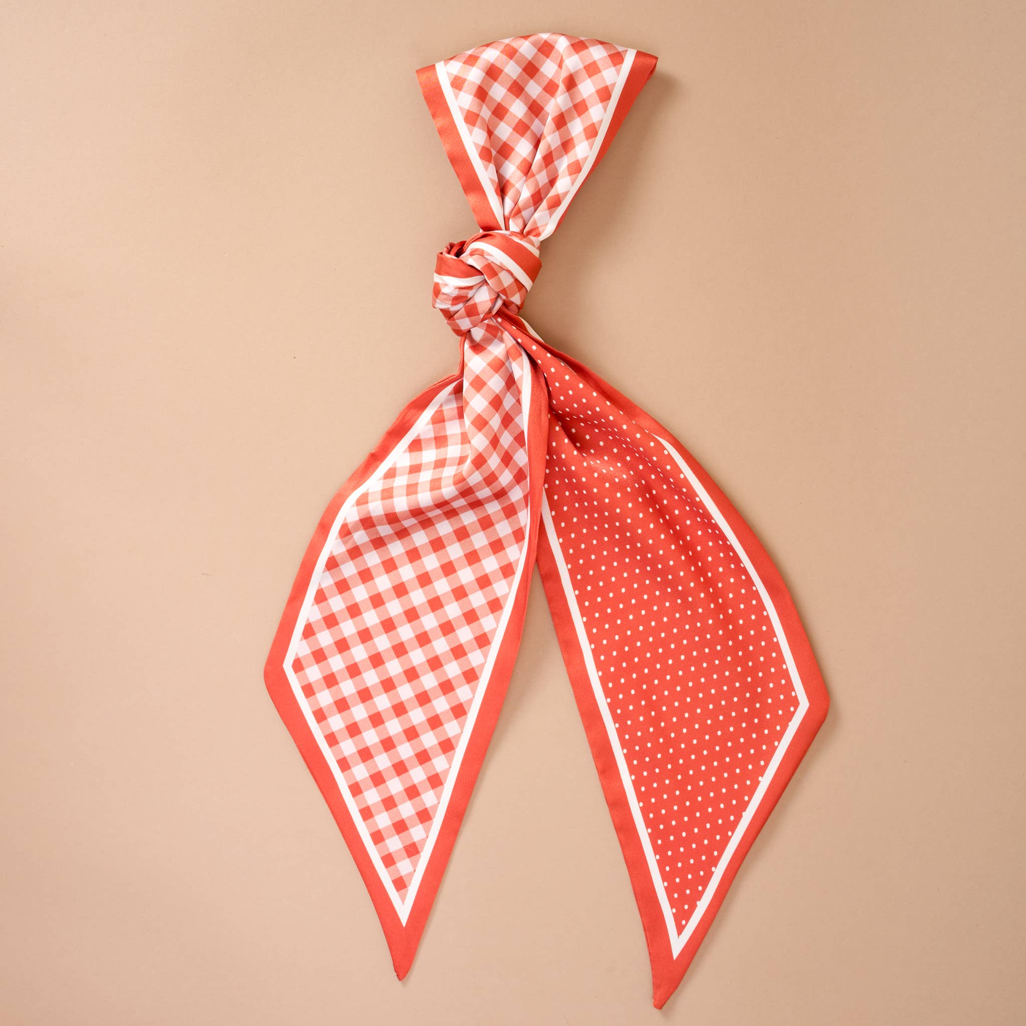 Twirl Scarf Gingham Orange