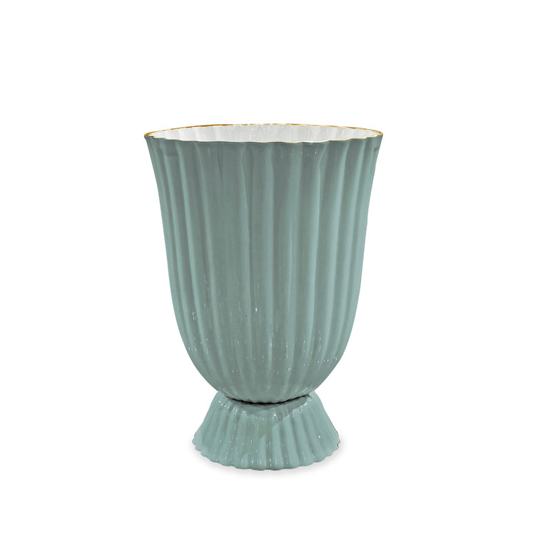ENCANTO Vienna Medium Vase (Turquoise and White)
