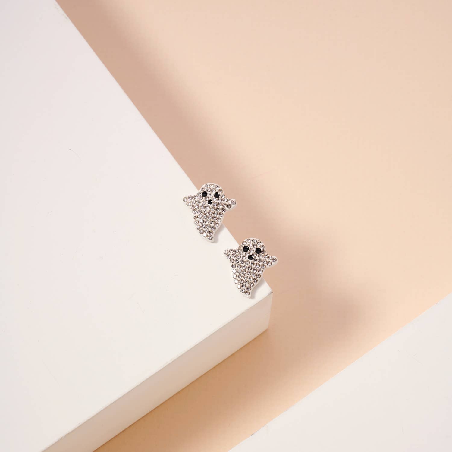 Rhinestone Ghost Stud Earrings