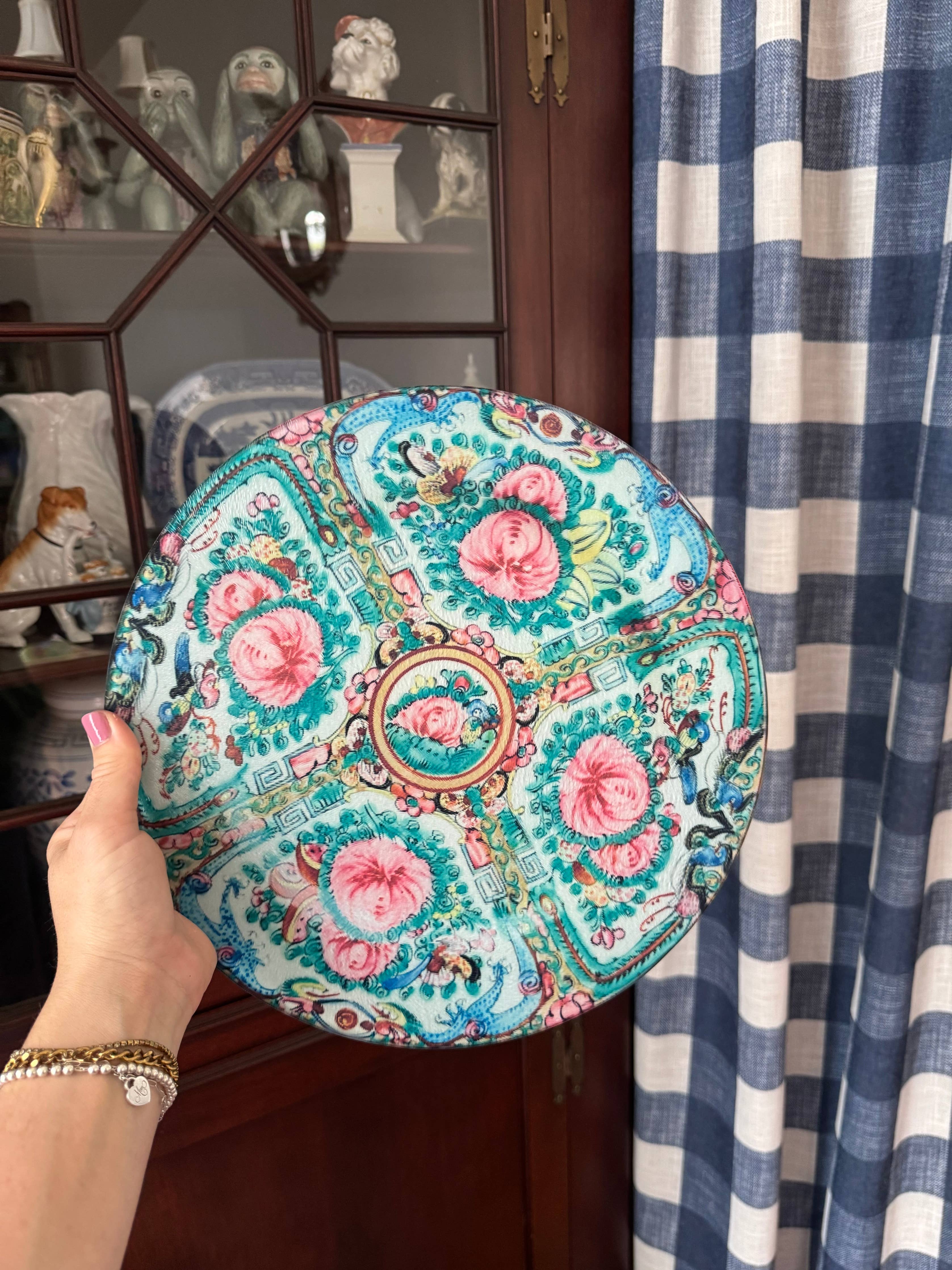 Grandmillennial China Plate Cutting Board