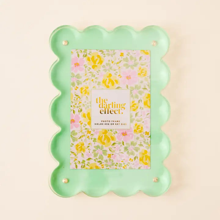 Rectangle Scalloped Acrylic Frame