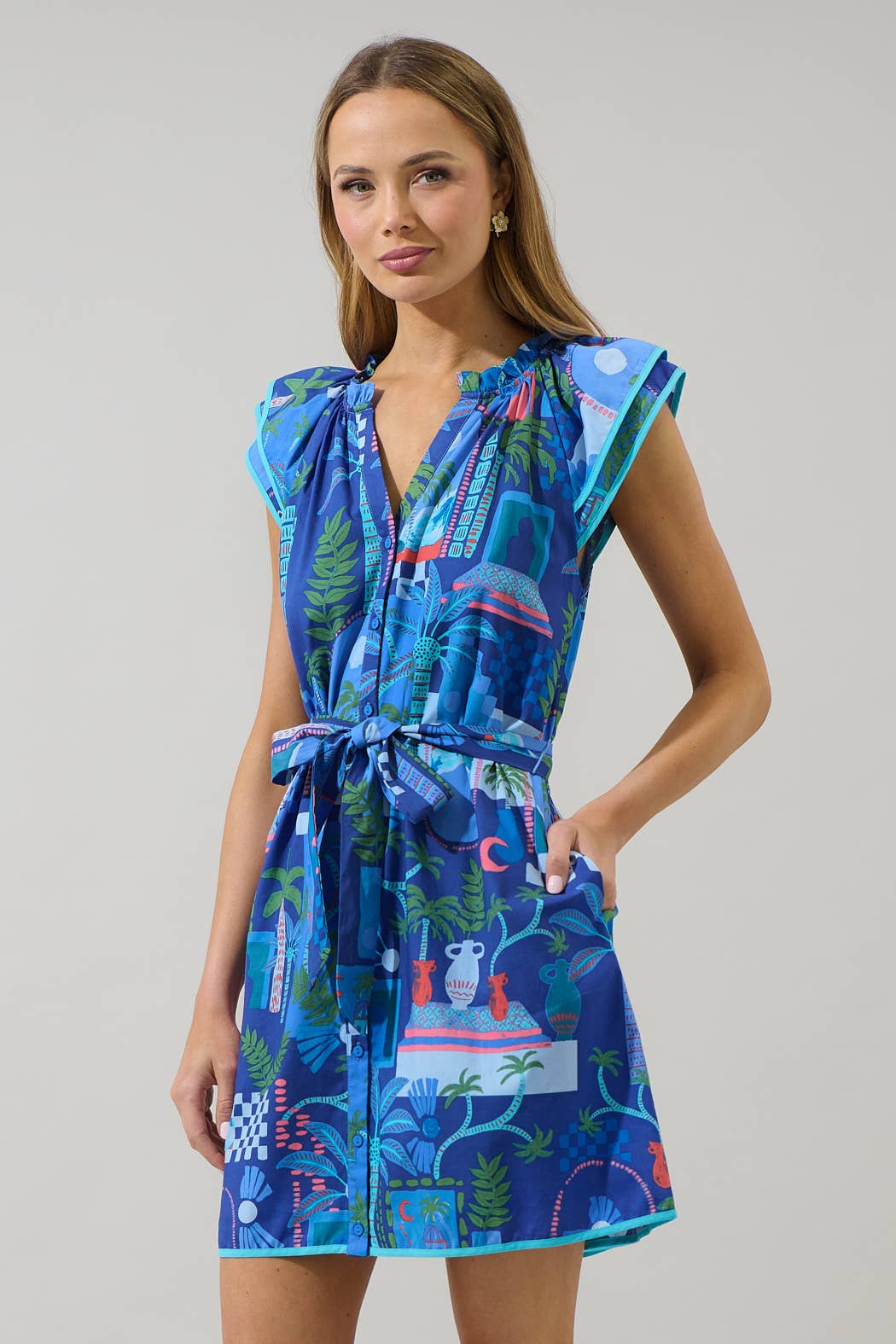 Punta Alta Olera Ruffle Mini Dress