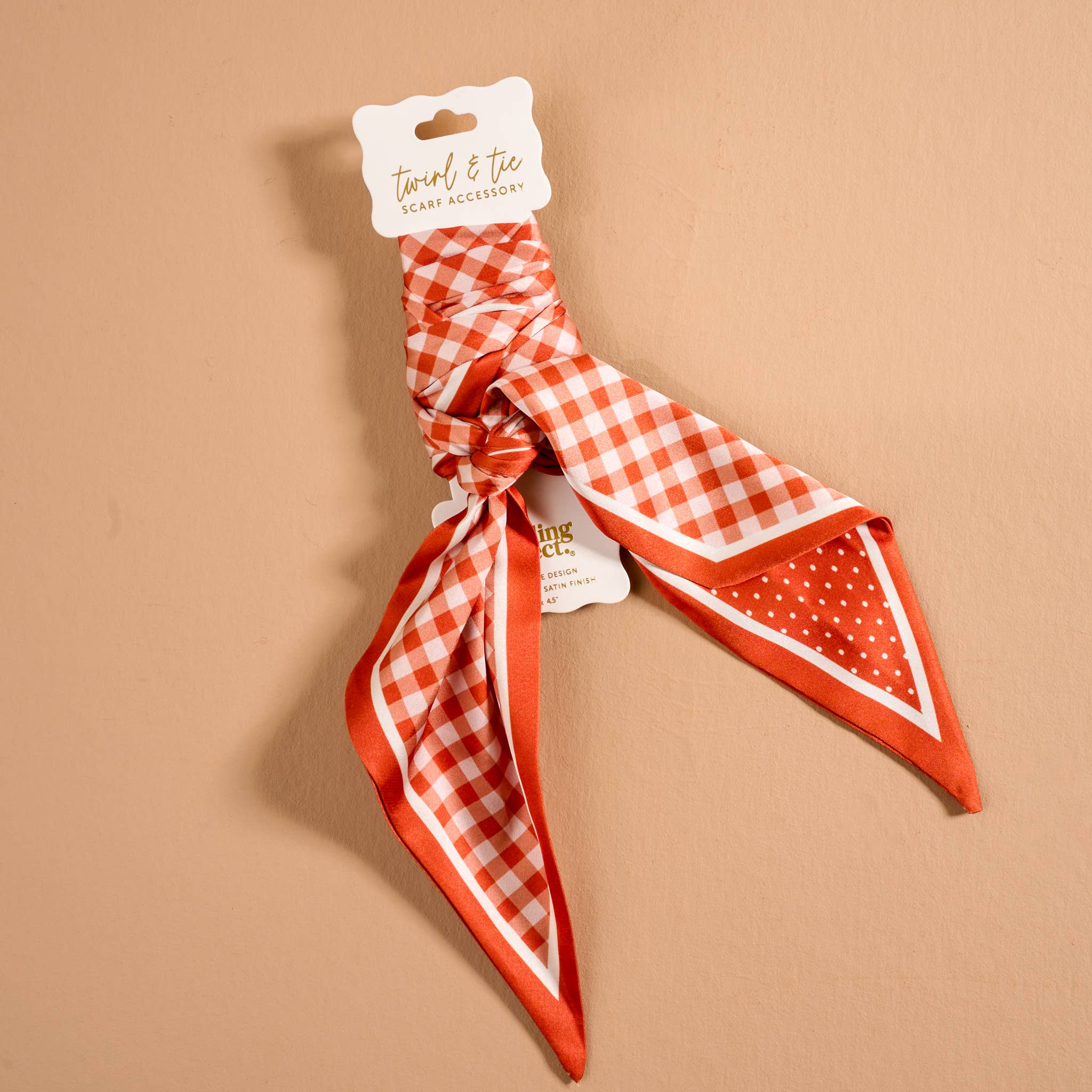 Twirl Scarf Gingham Orange