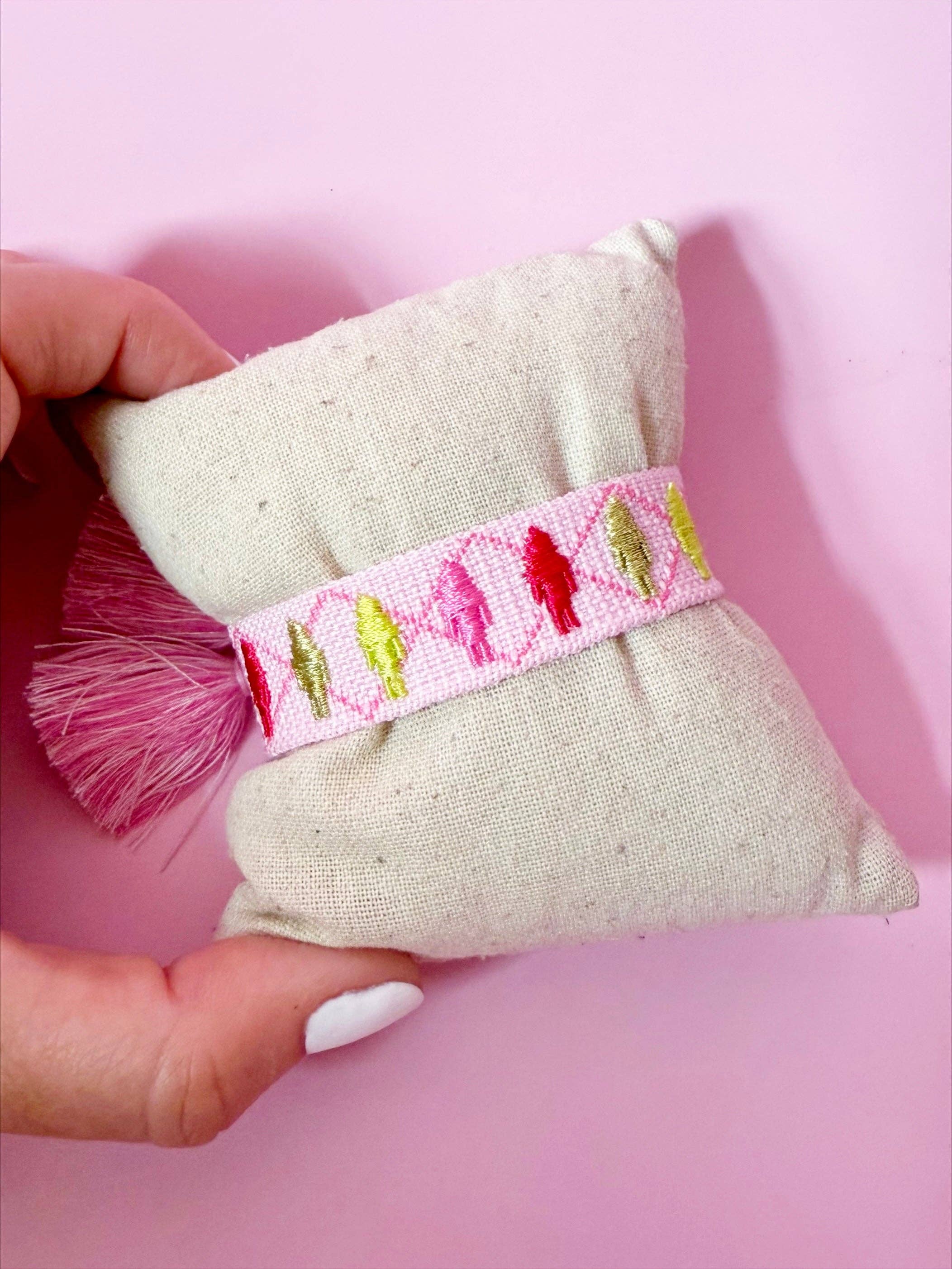 Pink Nutcracker Adjustable Woven Bracelet