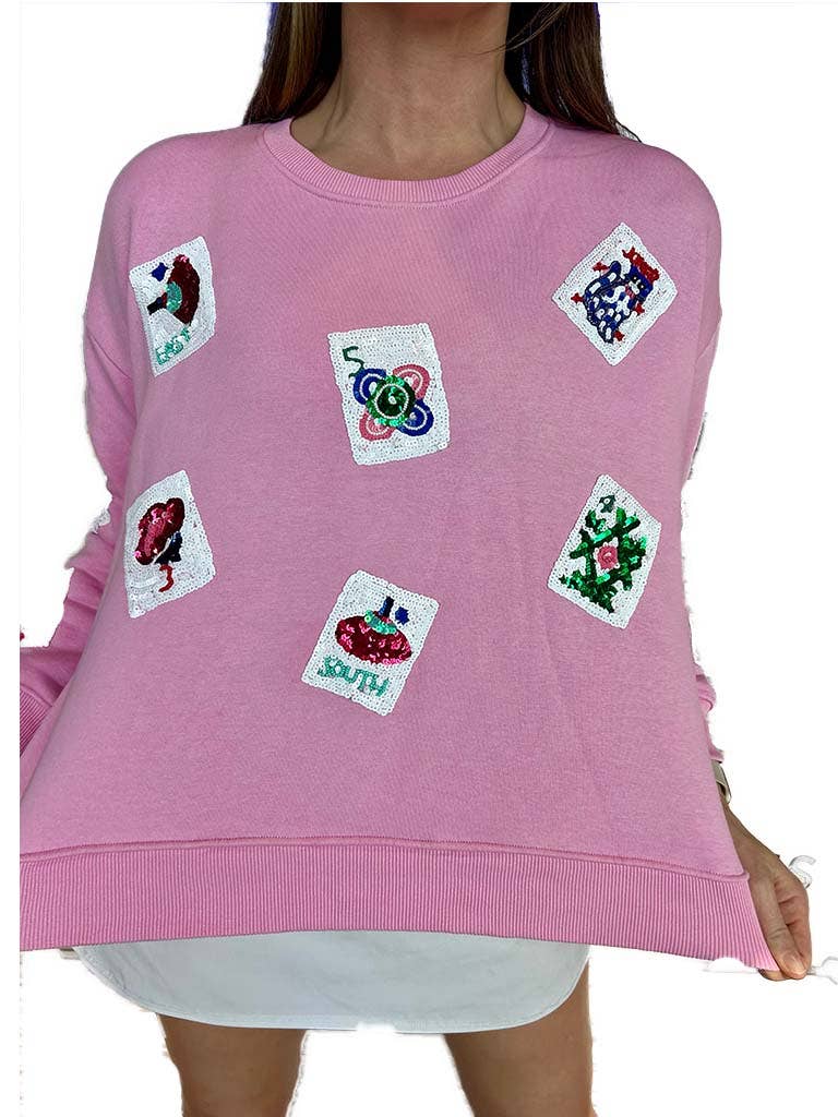 Sequin Mahjong Tile Sweatshirt