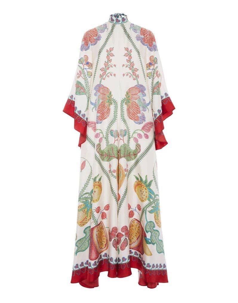 Vintage Style Floral Print Kaftan