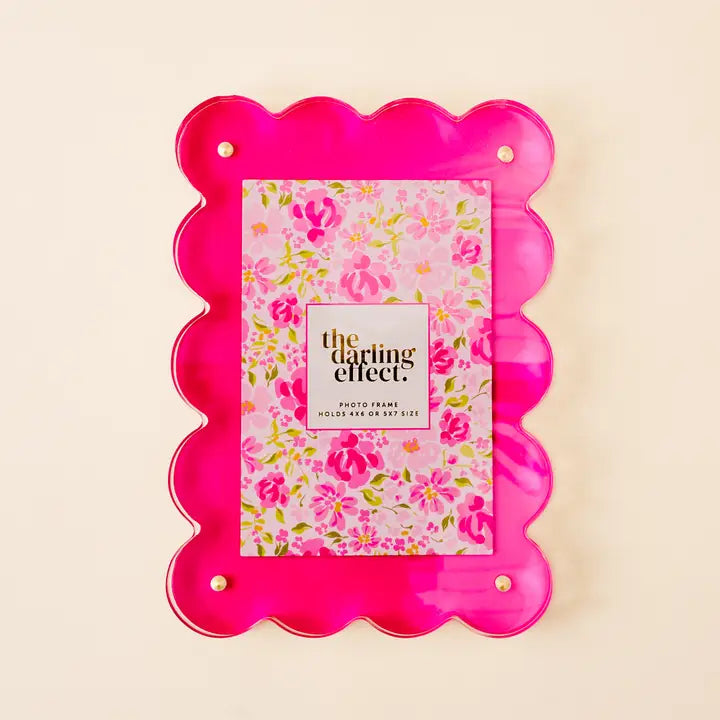 Rectangle Scalloped Acrylic Frame