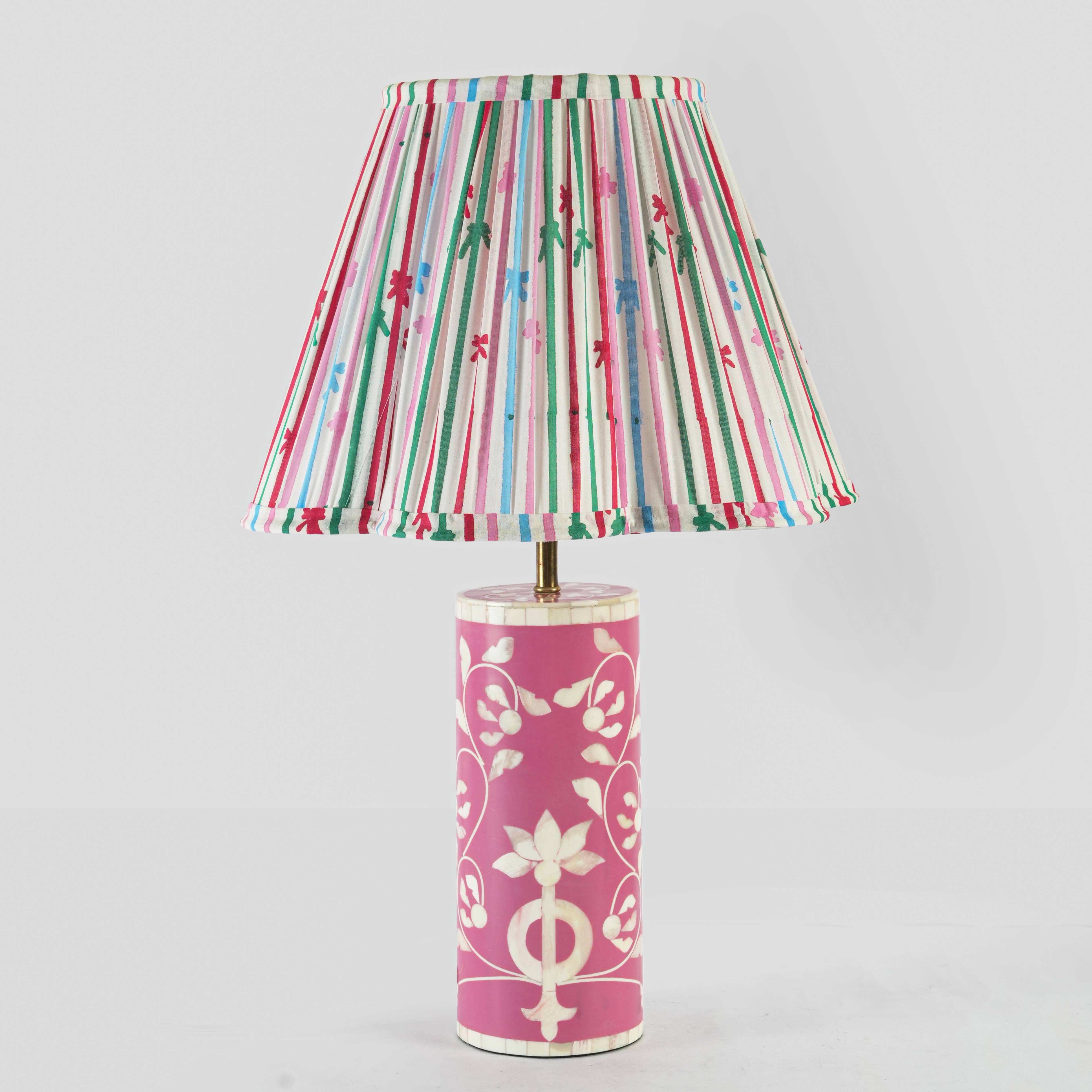 Floral Vines Inlay Blush Table Lamp