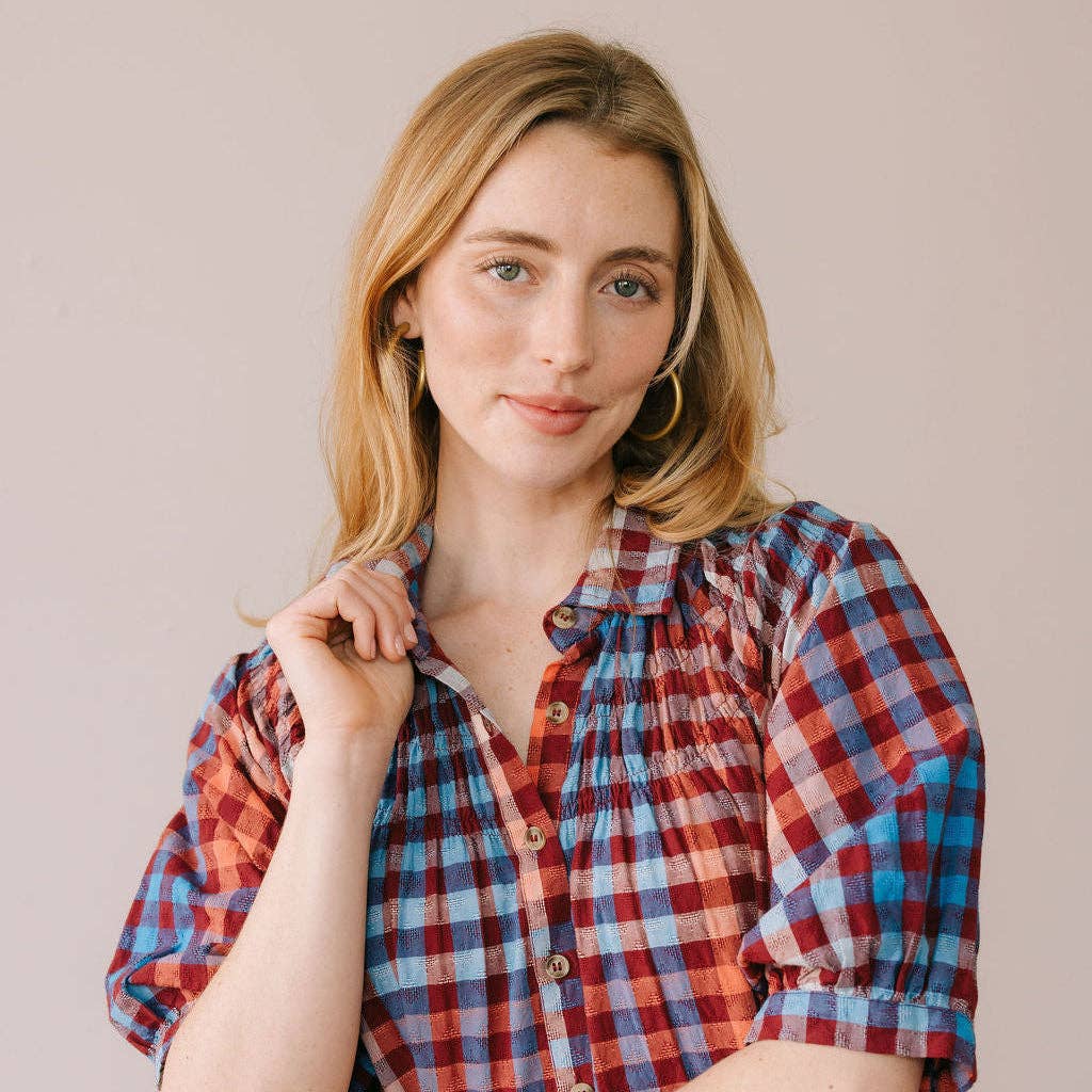Cabernet Gingham Oasis Dress