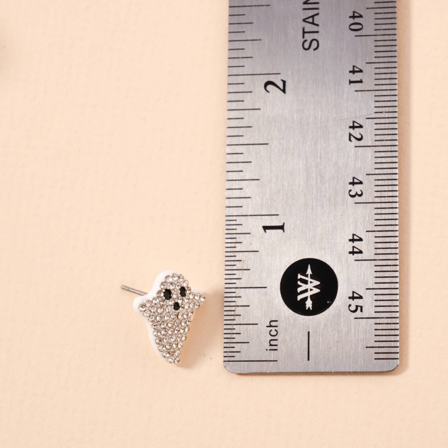 Rhinestone Ghost Stud Earrings