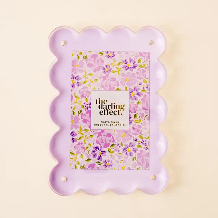 Rectangle Scalloped Acrylic Frame