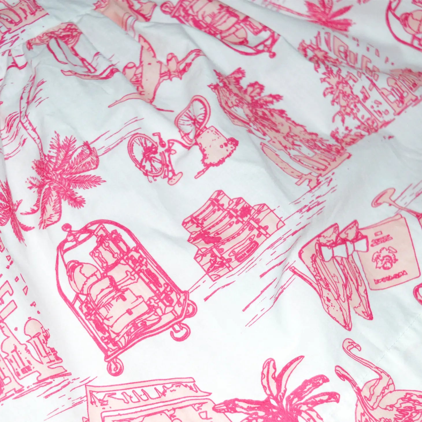 Pink Toile Smocked House Dress