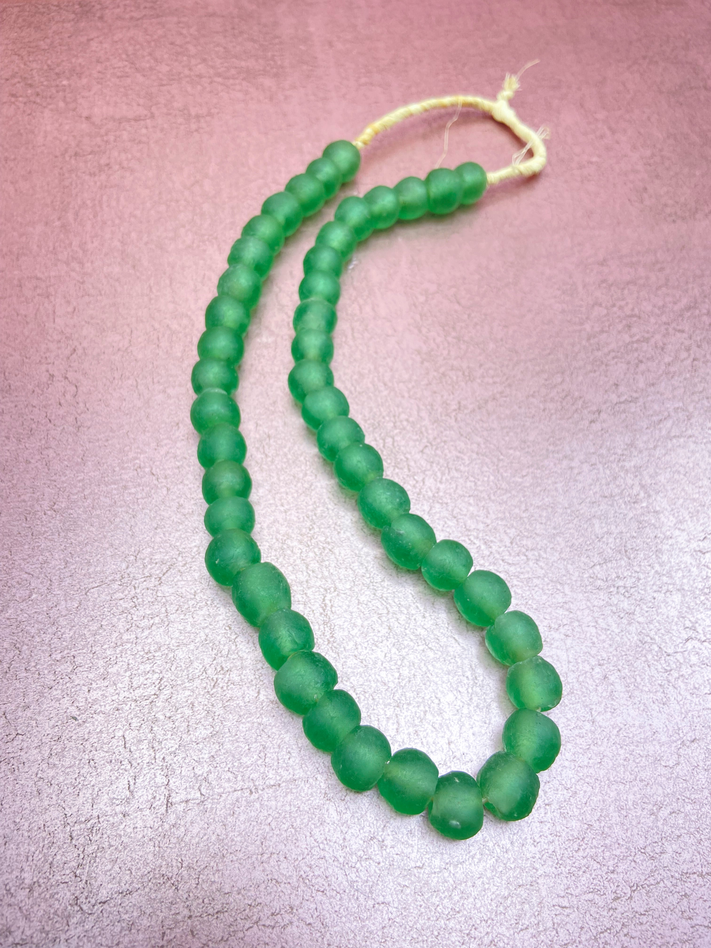 Bright Green Sea Glass Necklace