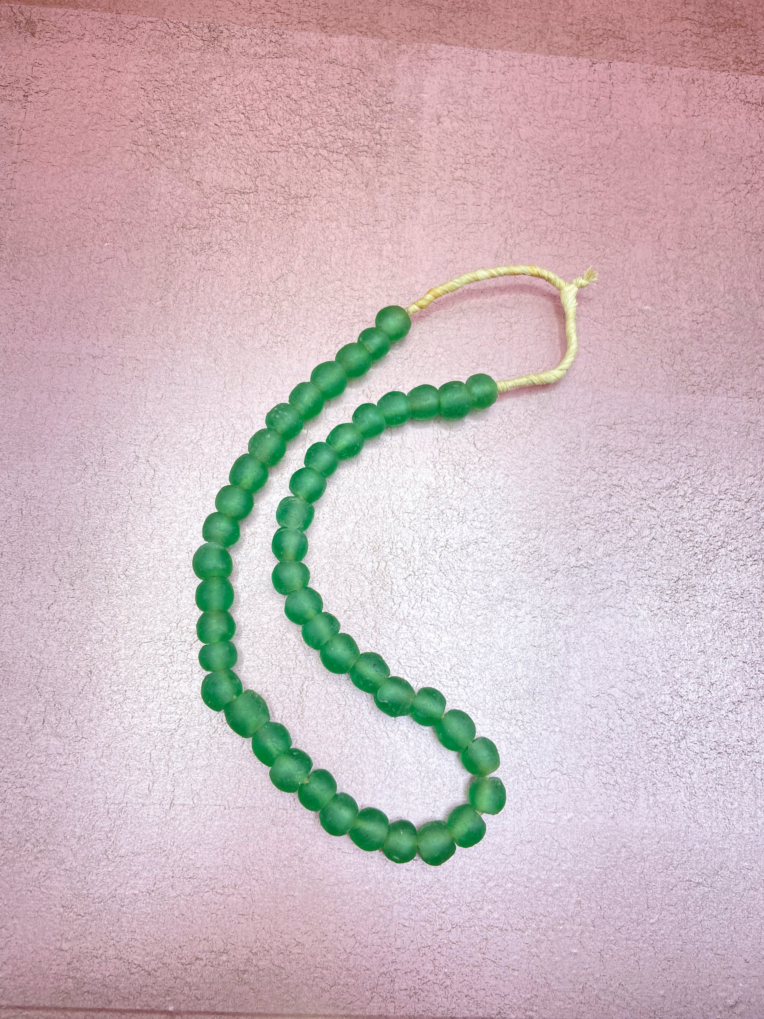 Bright Green Sea Glass Necklace