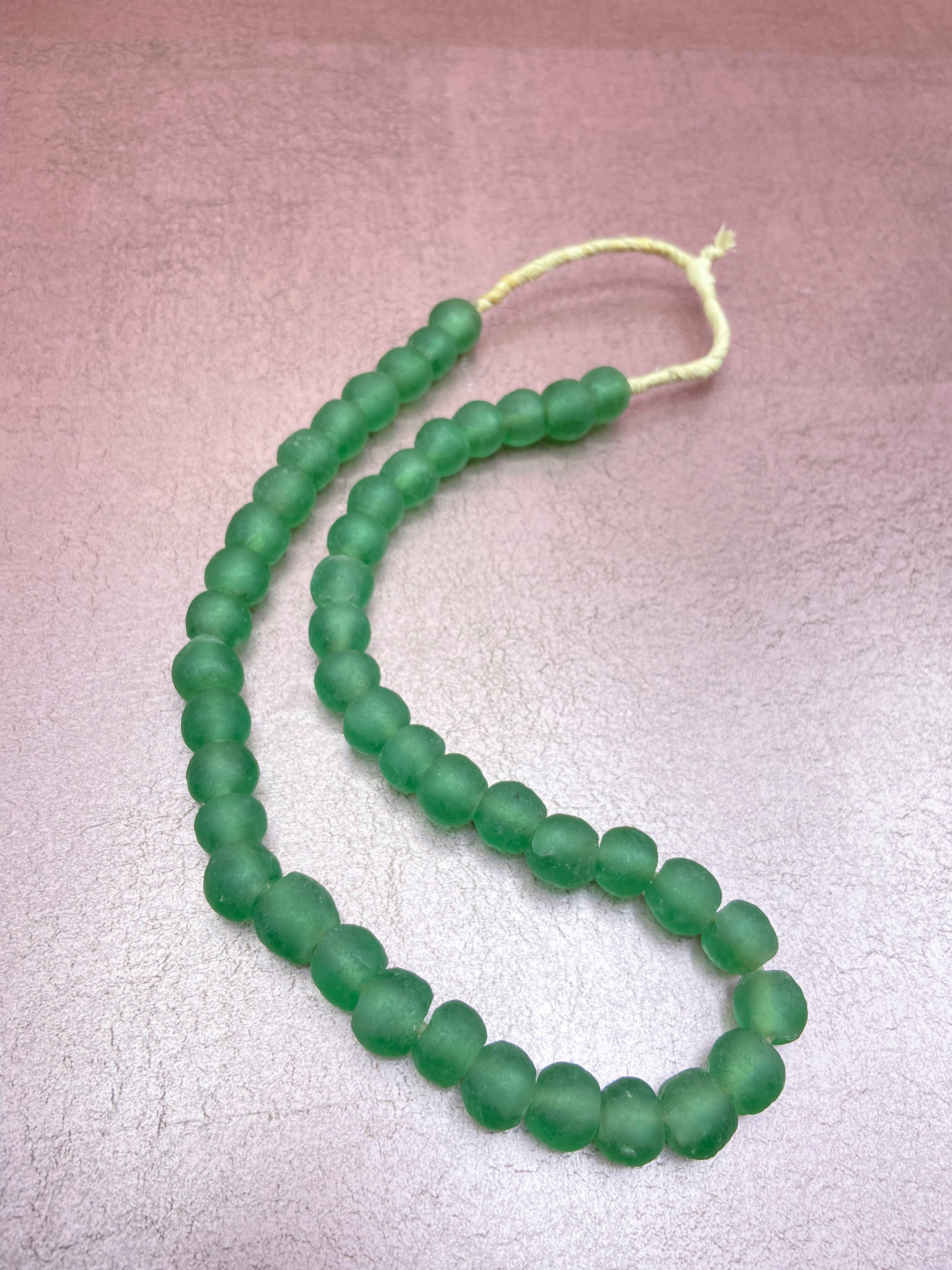 Bright Green Sea Glass Necklace