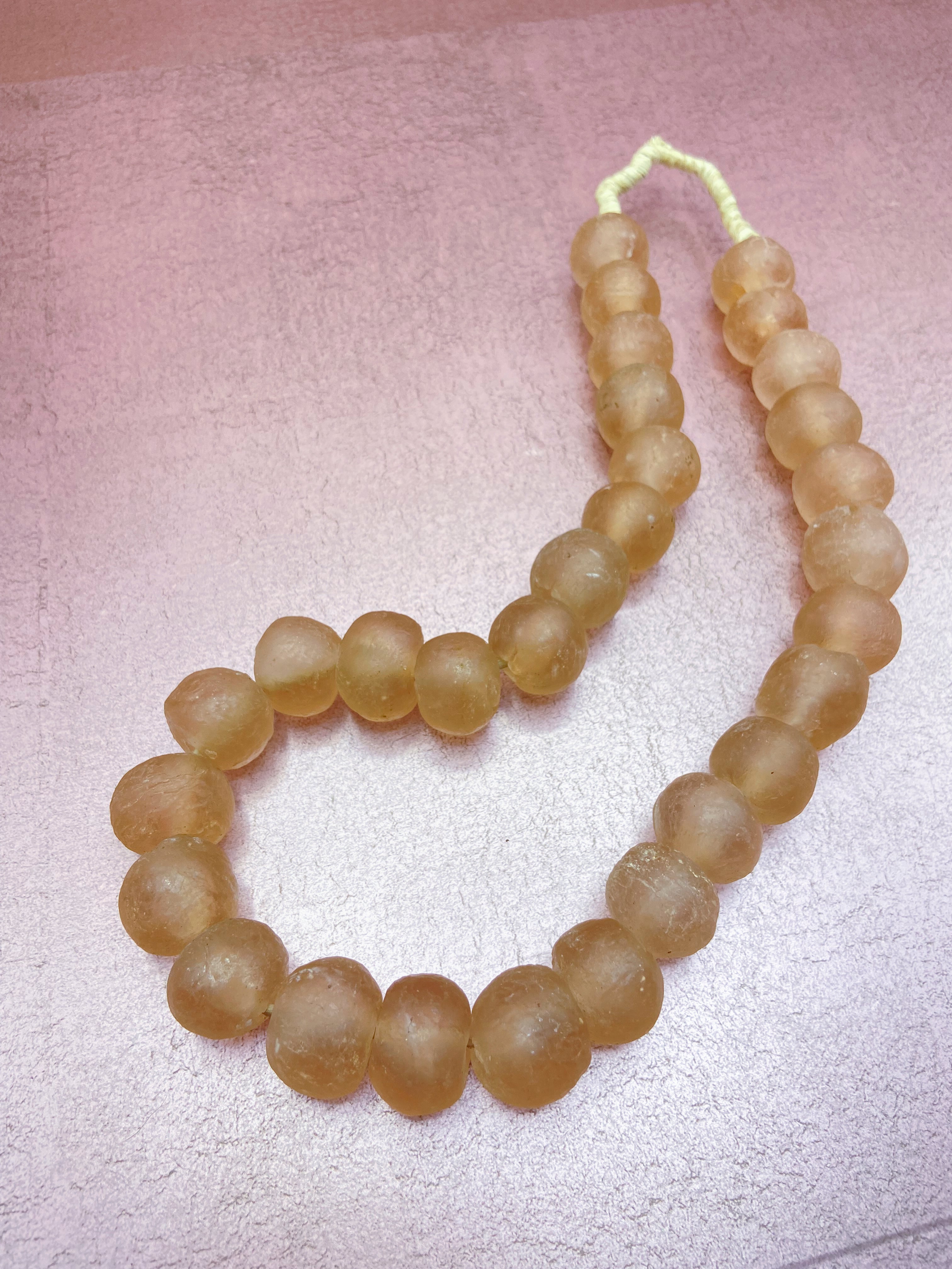 Large Pink Sea Glass Necklace