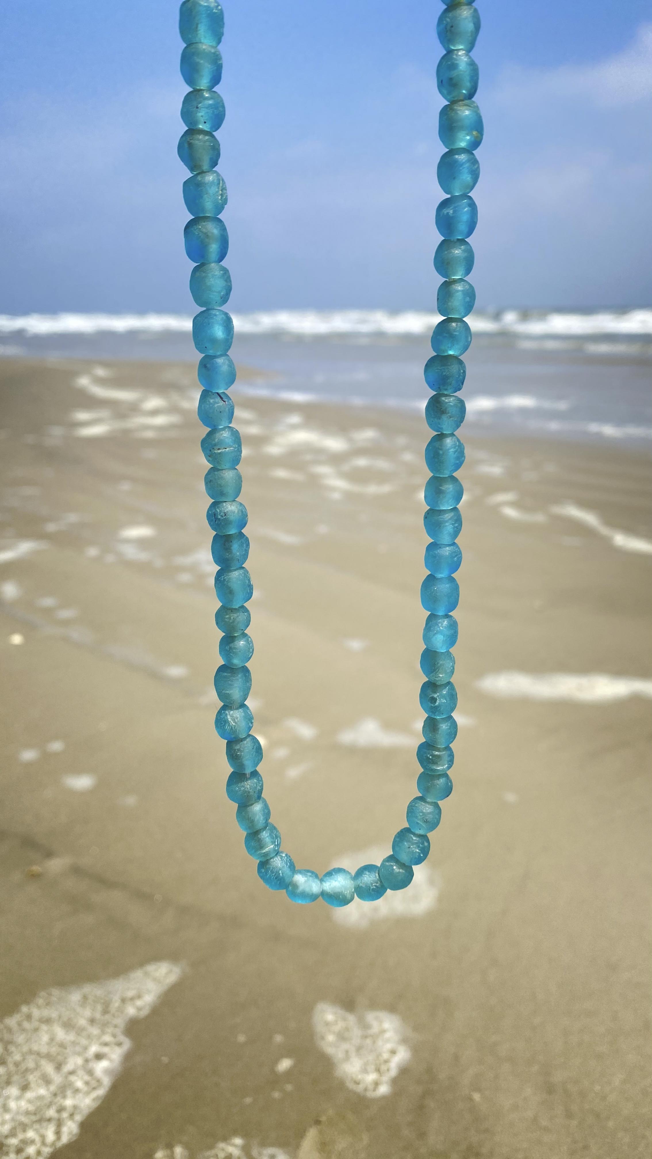 Small Turquoise Sea Glass Necklace