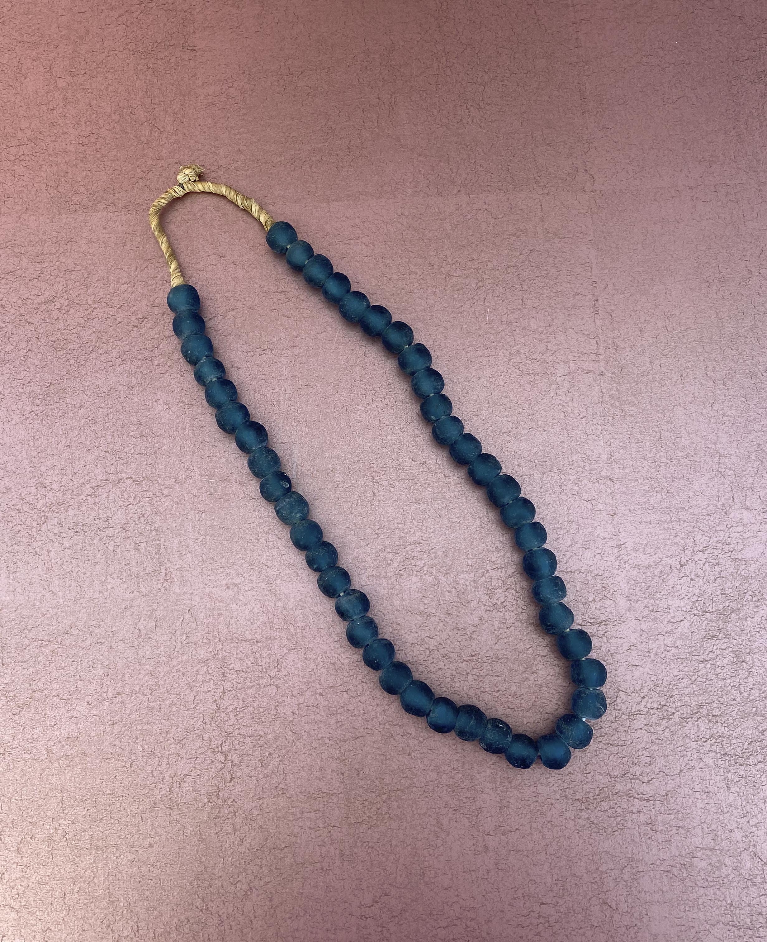 Dark Teal Sea Glass Necklace