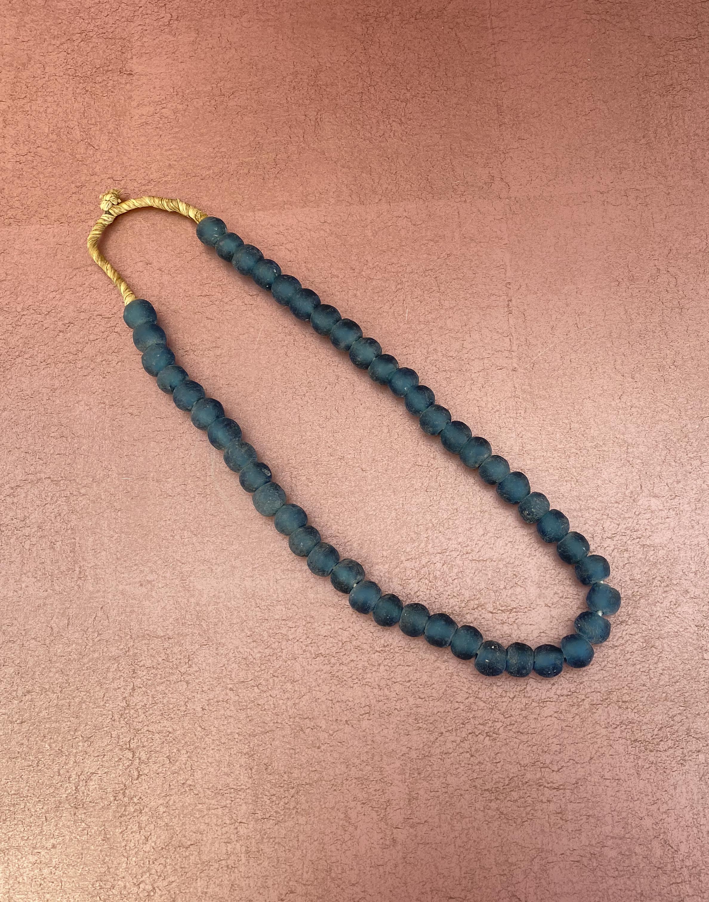 Dark Teal Sea Glass Necklace