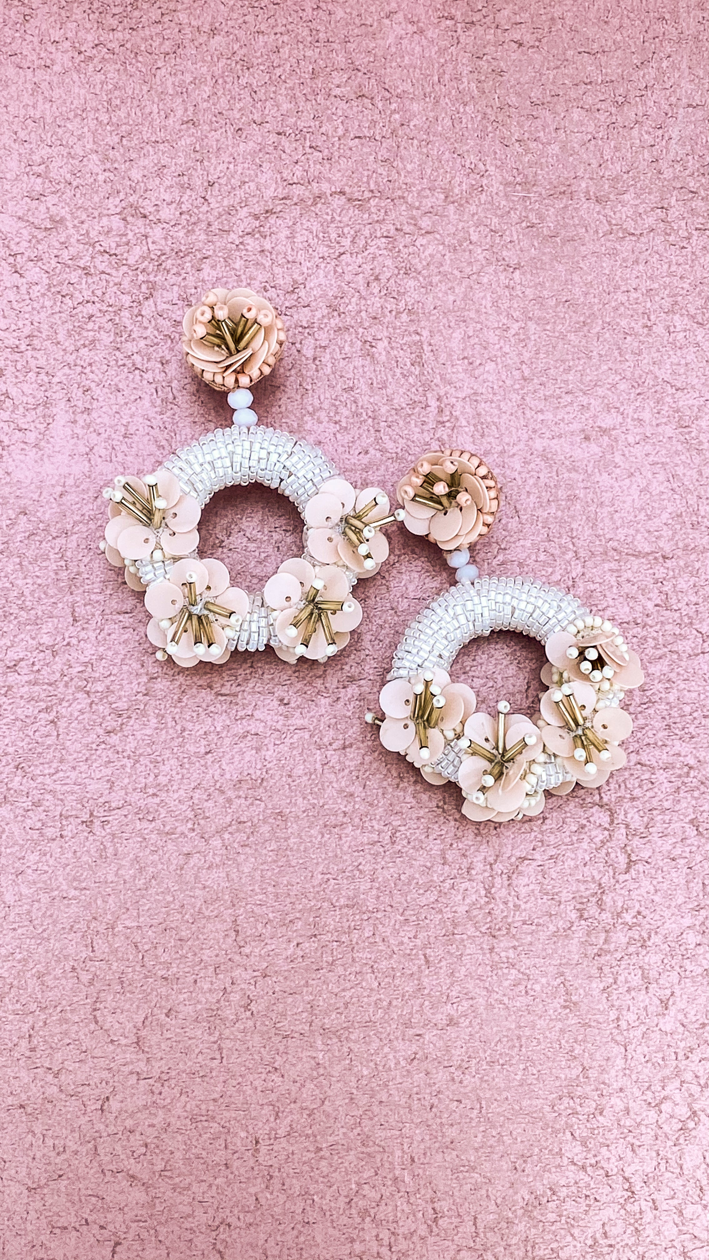 Pink Cherry Blossoms Earrings