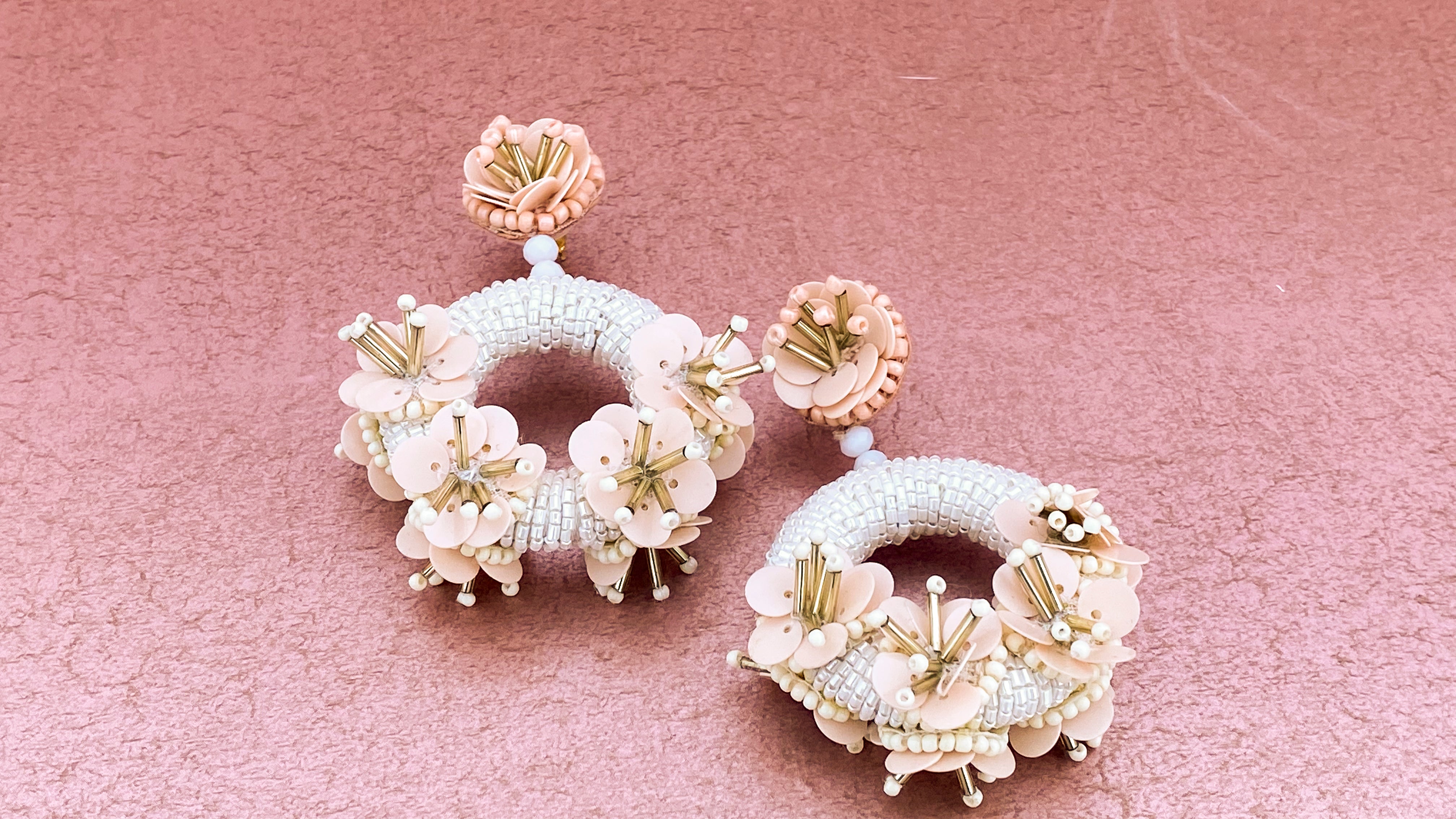 Pink Cherry Blossoms Earrings