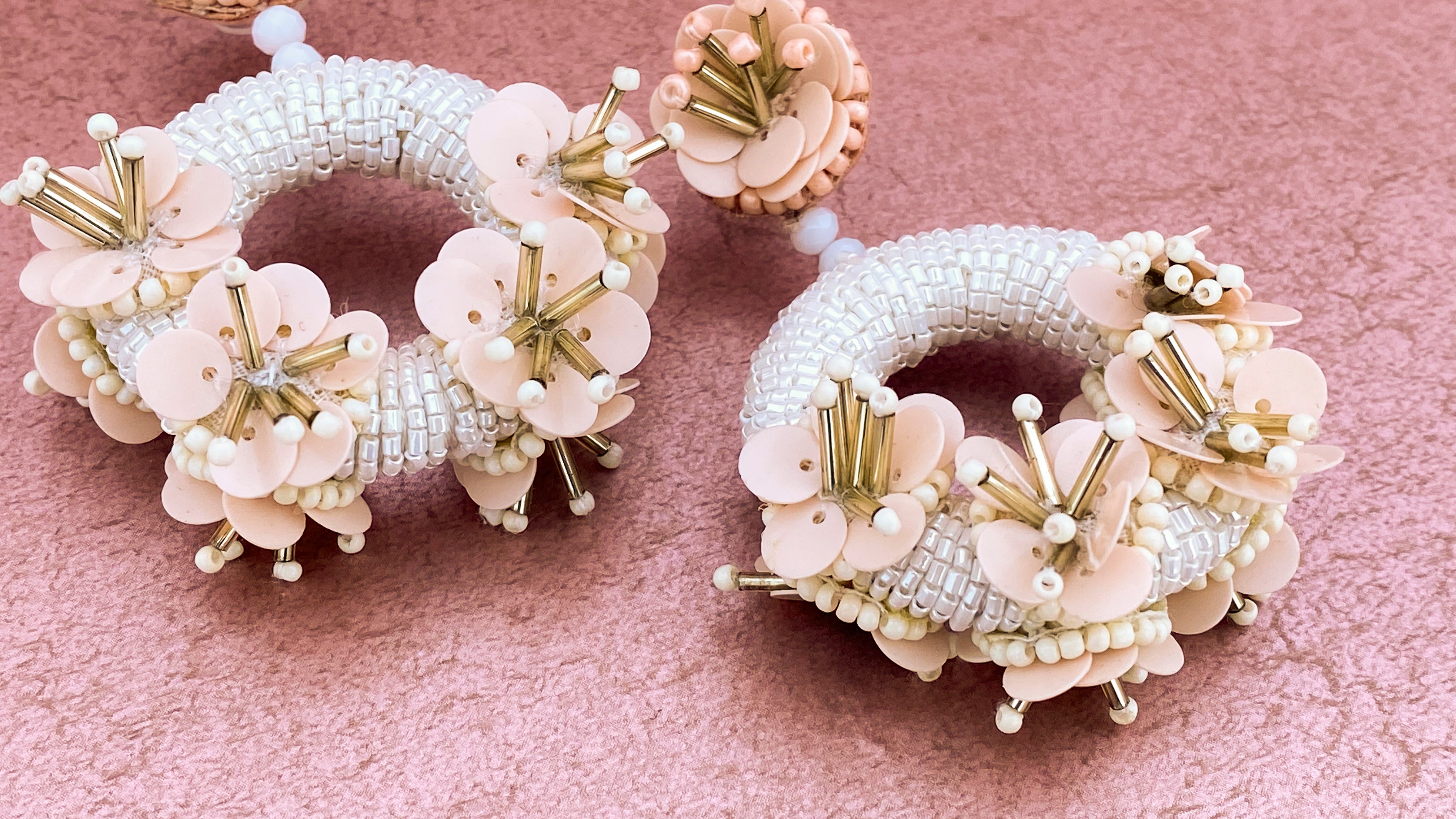 Pink Cherry Blossoms Earrings