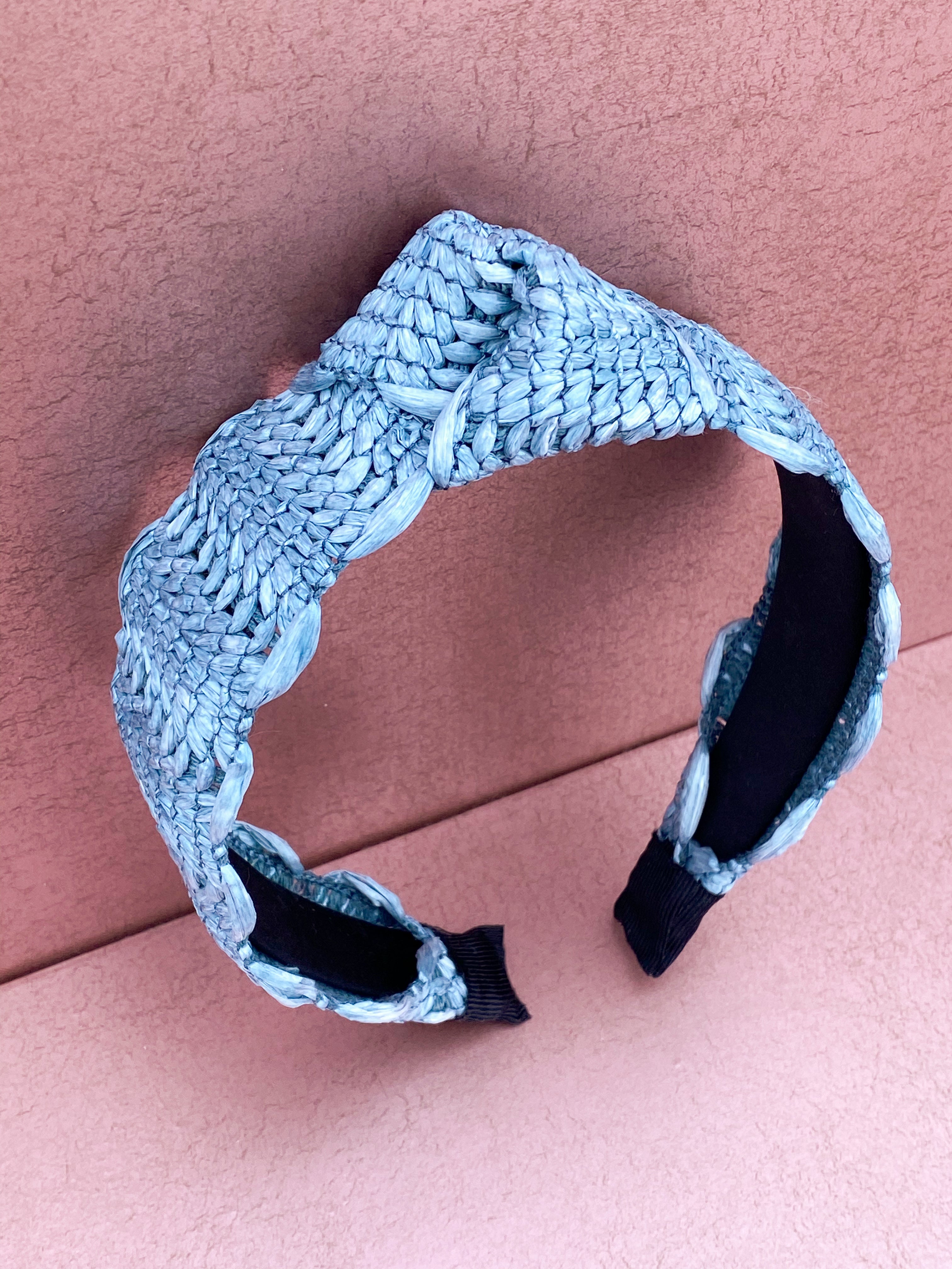 Raffia Woven Scallop Headband