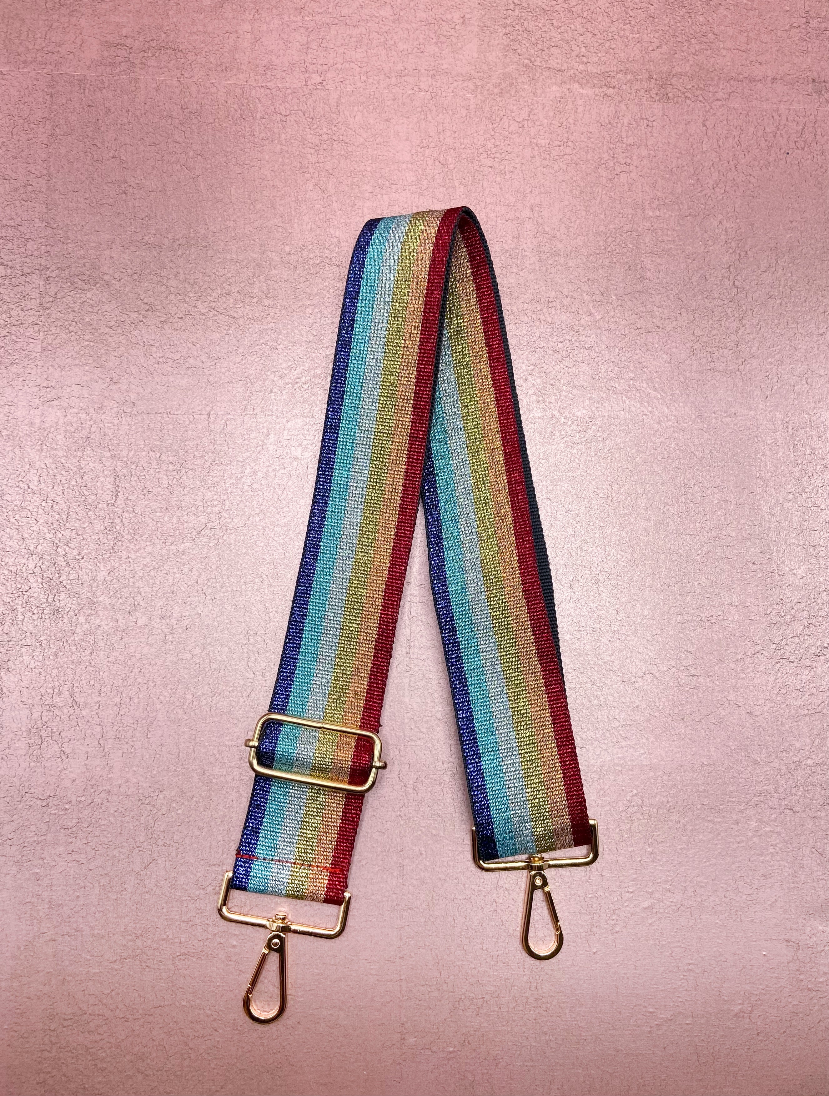 Rainbow Shiny Stripe Purse Strap
