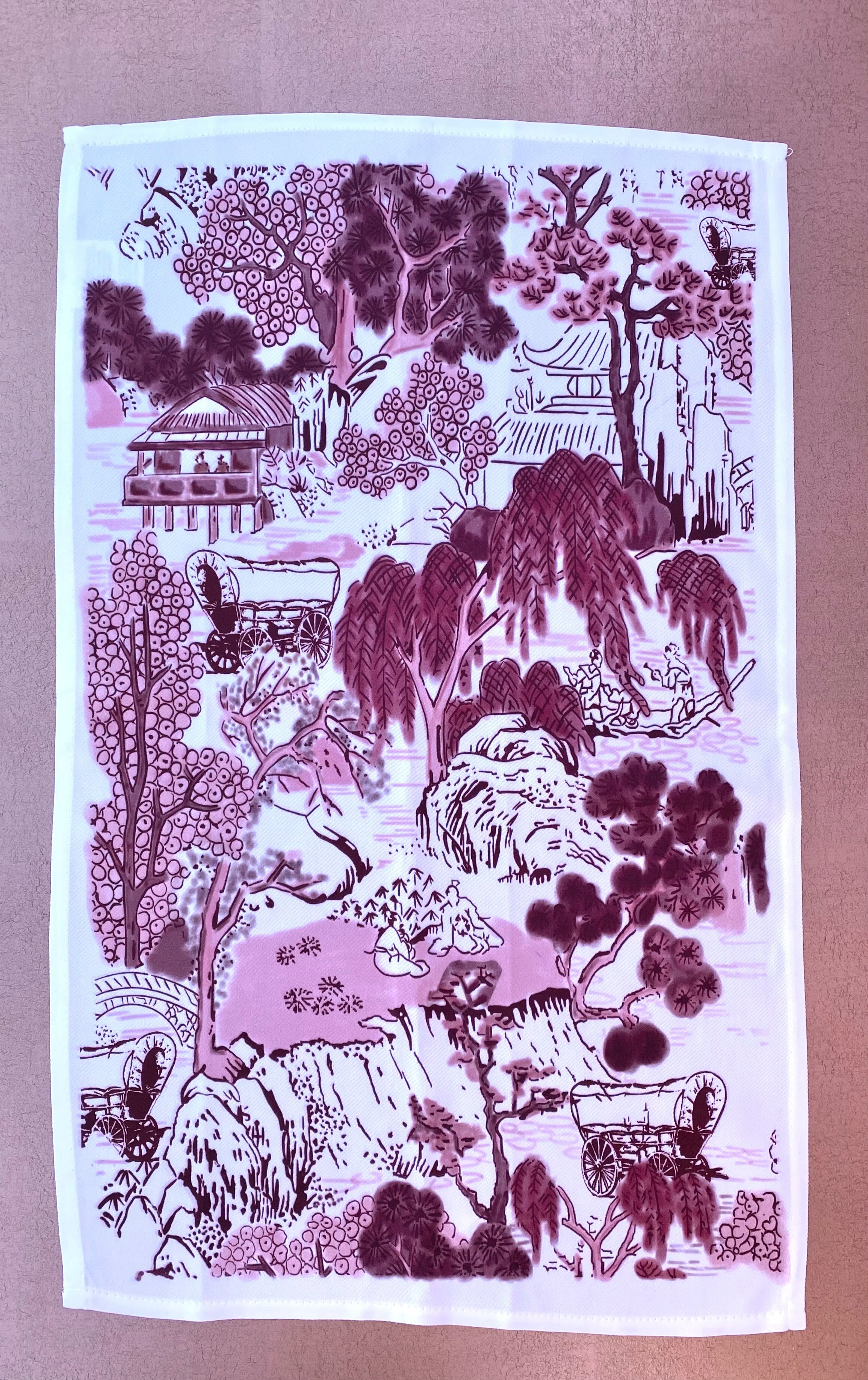Collegiate Toile Dish Towel Oklahoma