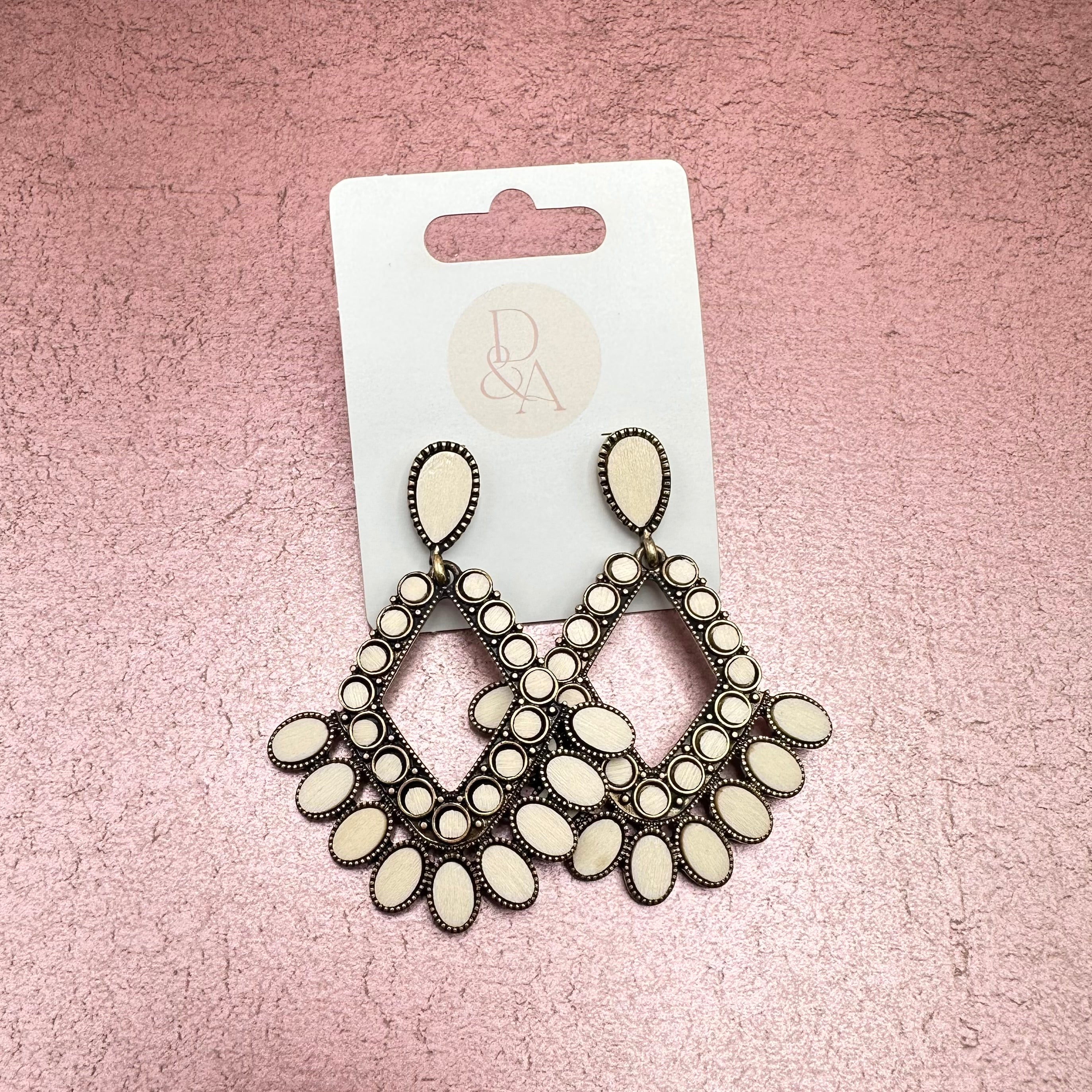 Wood and Metal Earrings