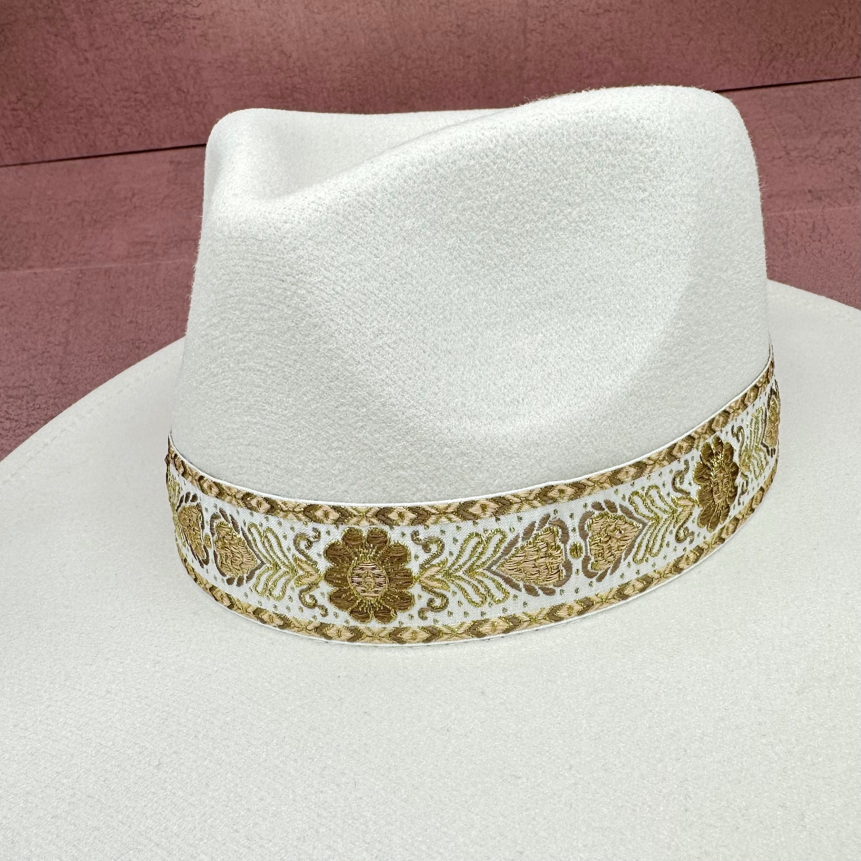 Beige Felt Hat
