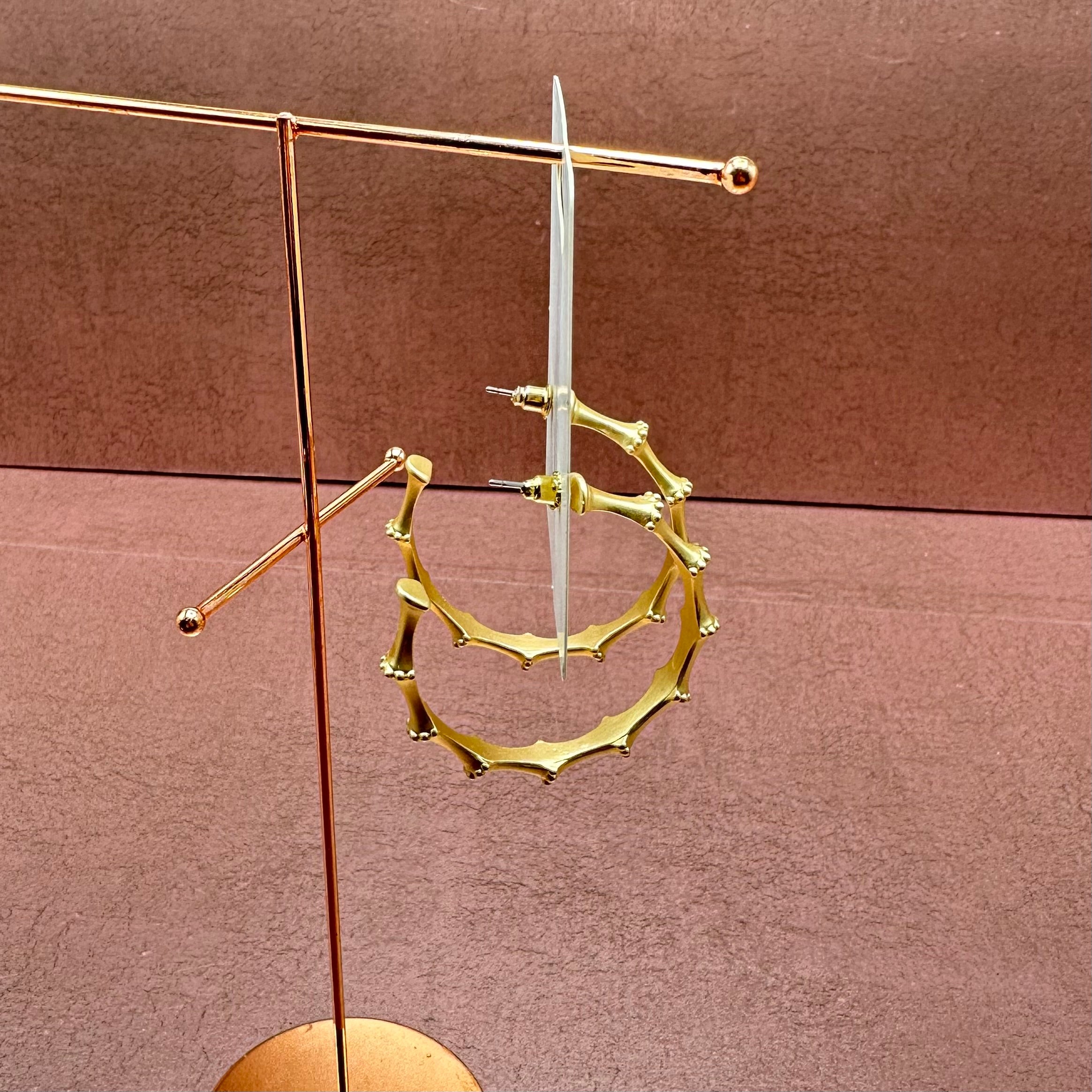Gold Bamboo Hoops