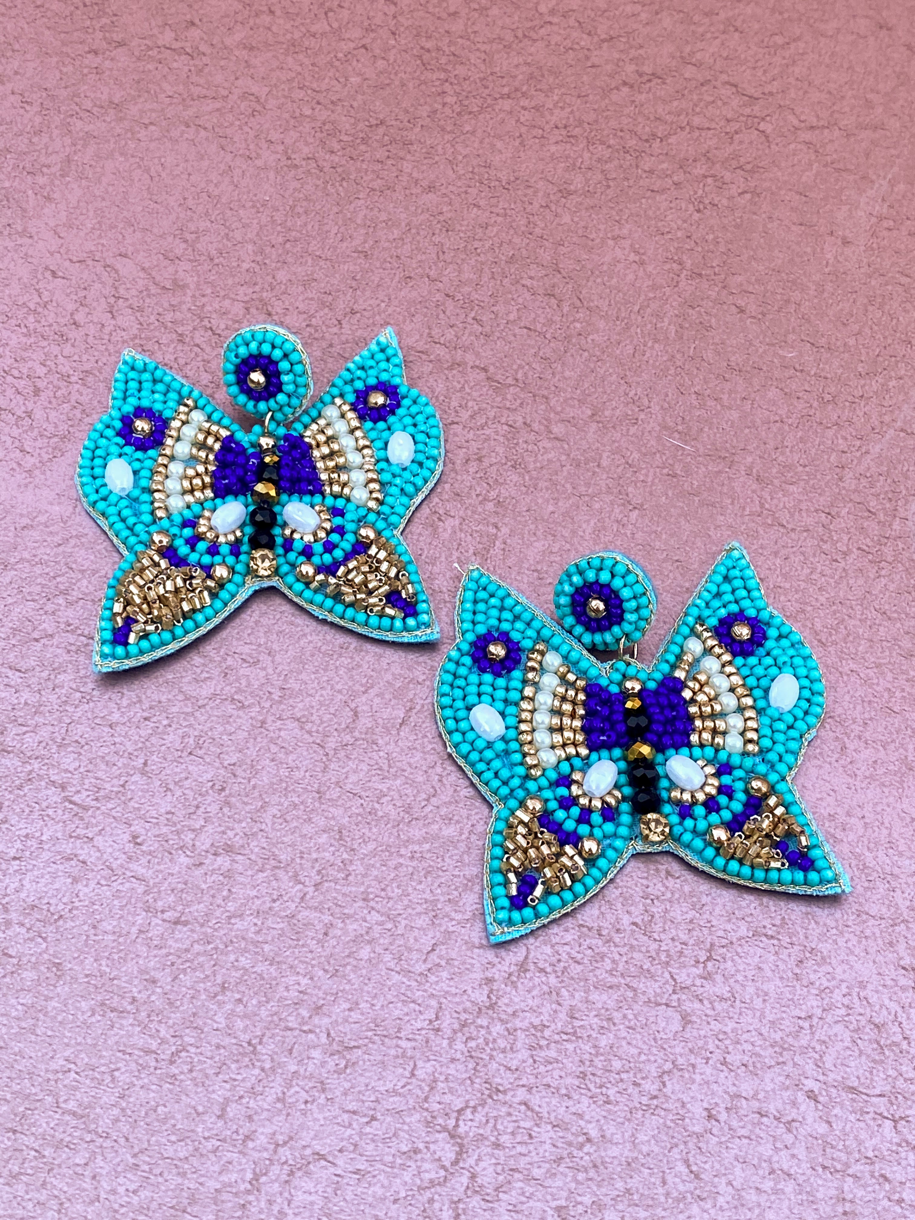 Aqua Butterfly Earrings