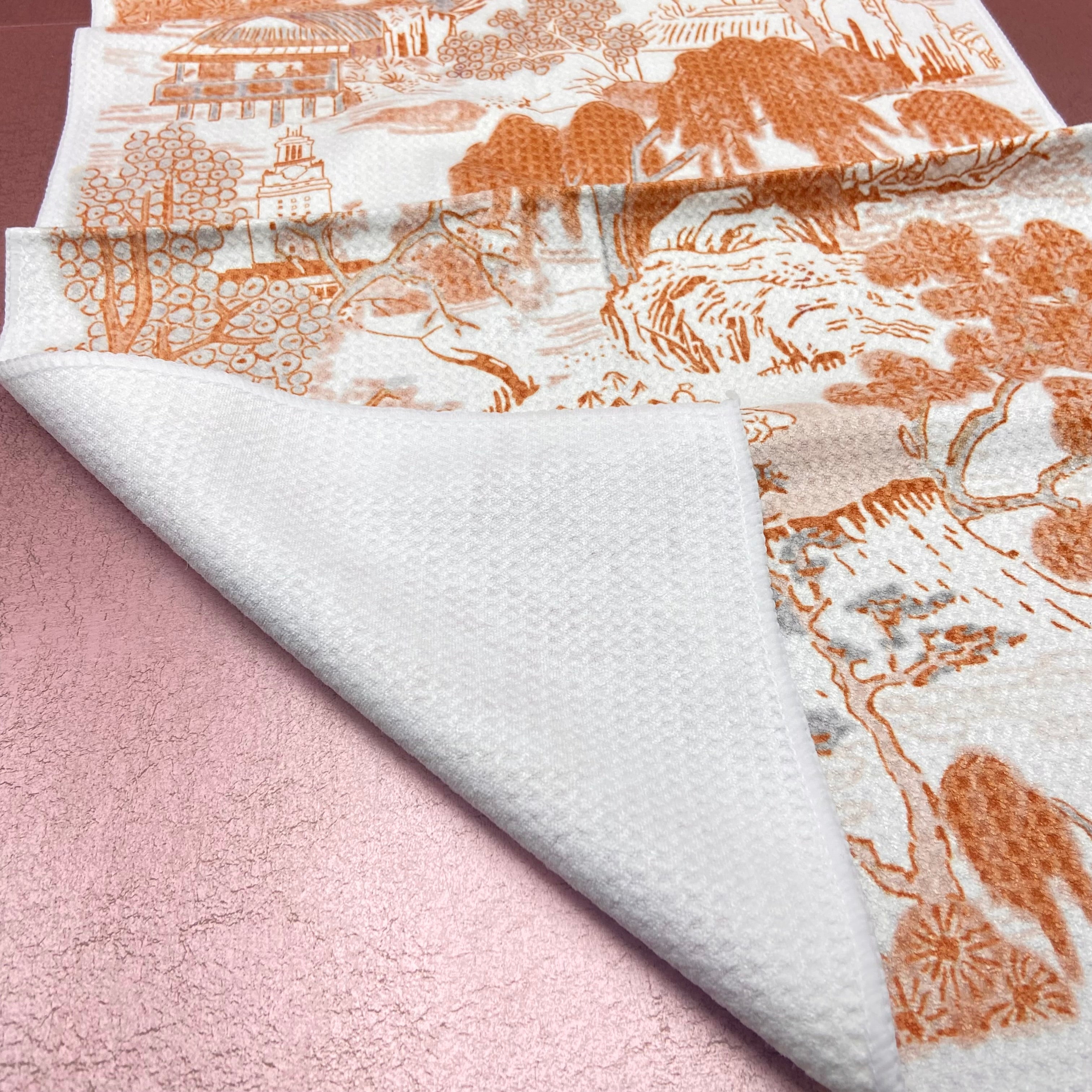 Collegiate Toile Dish Towel Texas