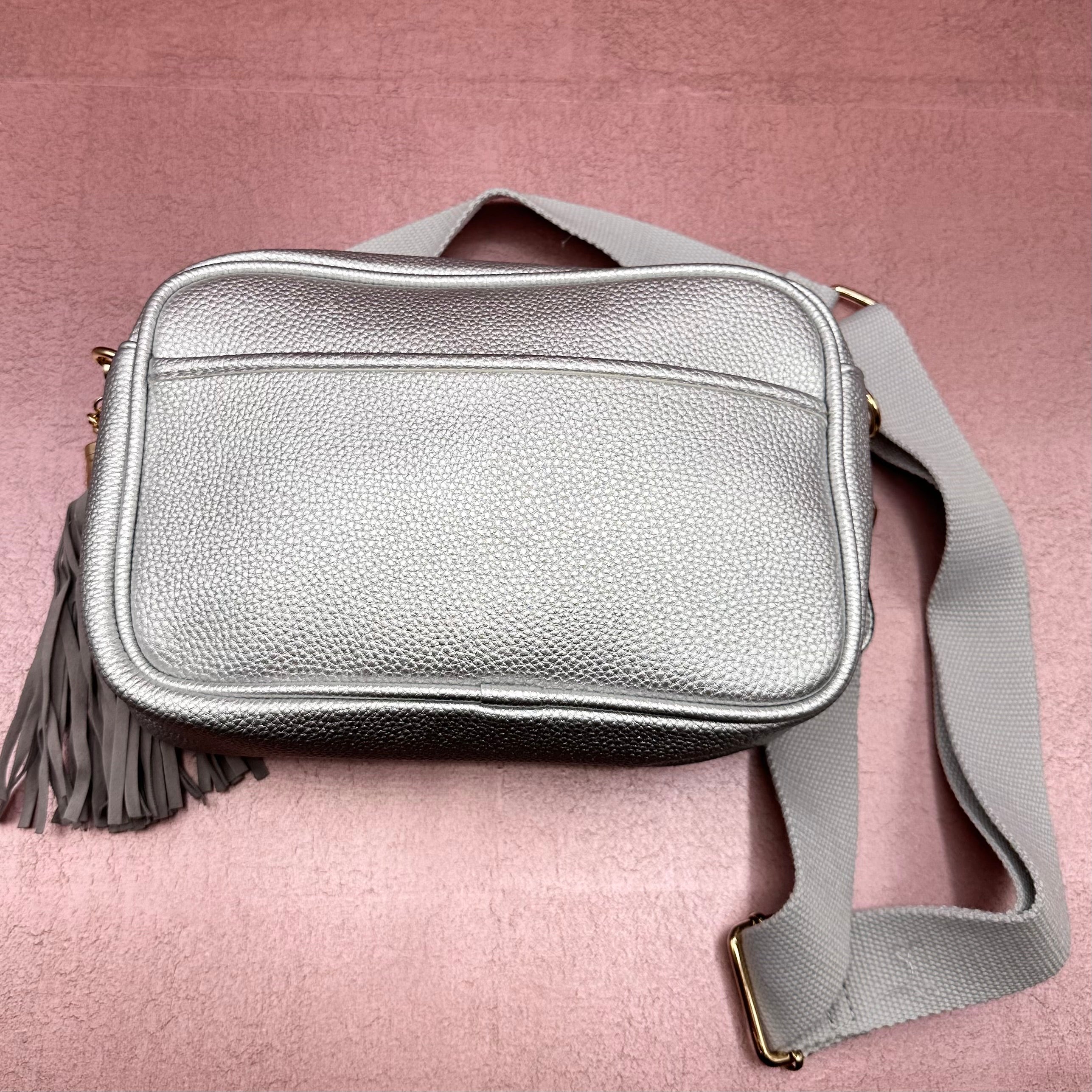 Camera Crossbody Bag Silver