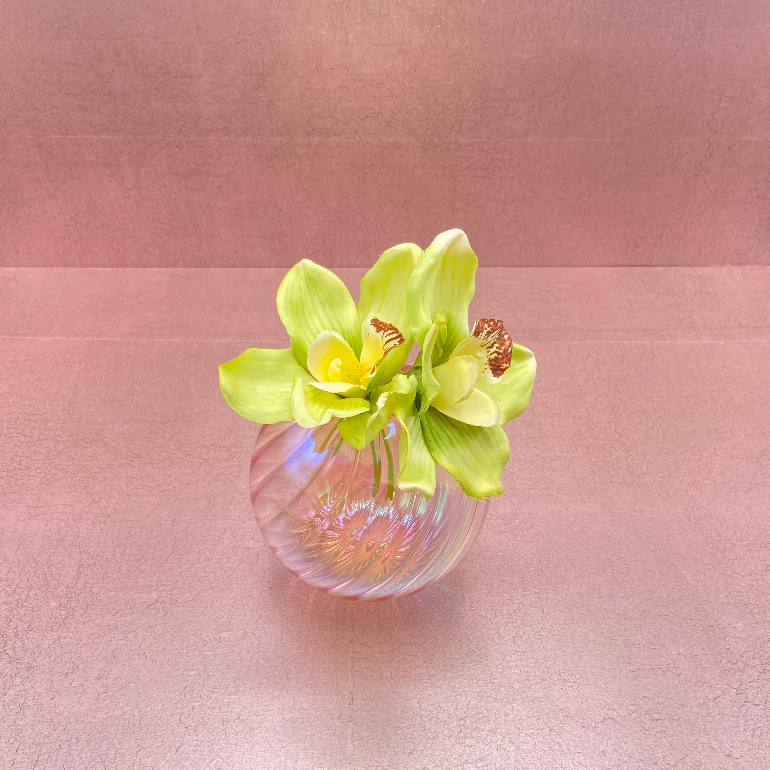 Iridescent Ball Glass Vase