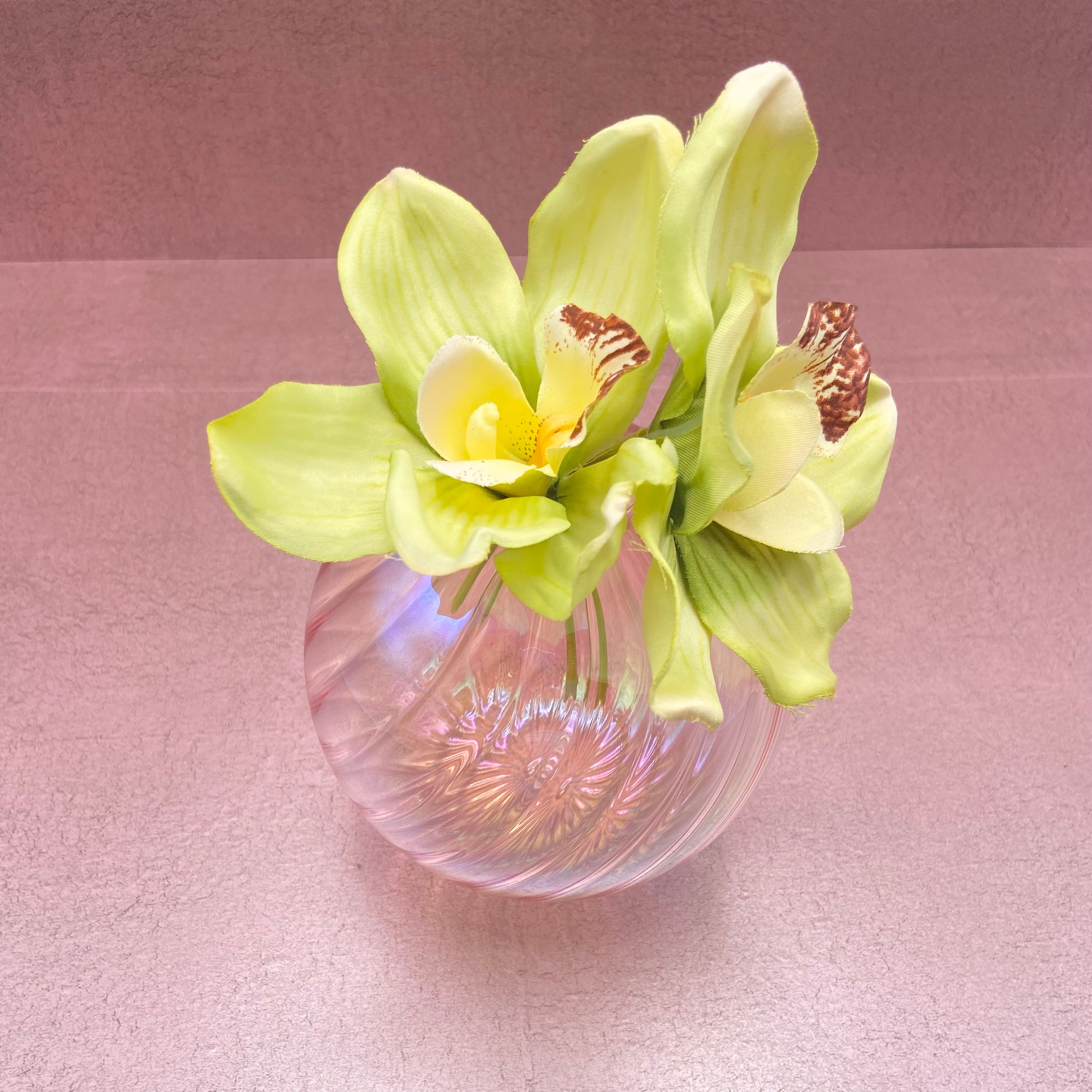 Iridescent Ball Glass Vase