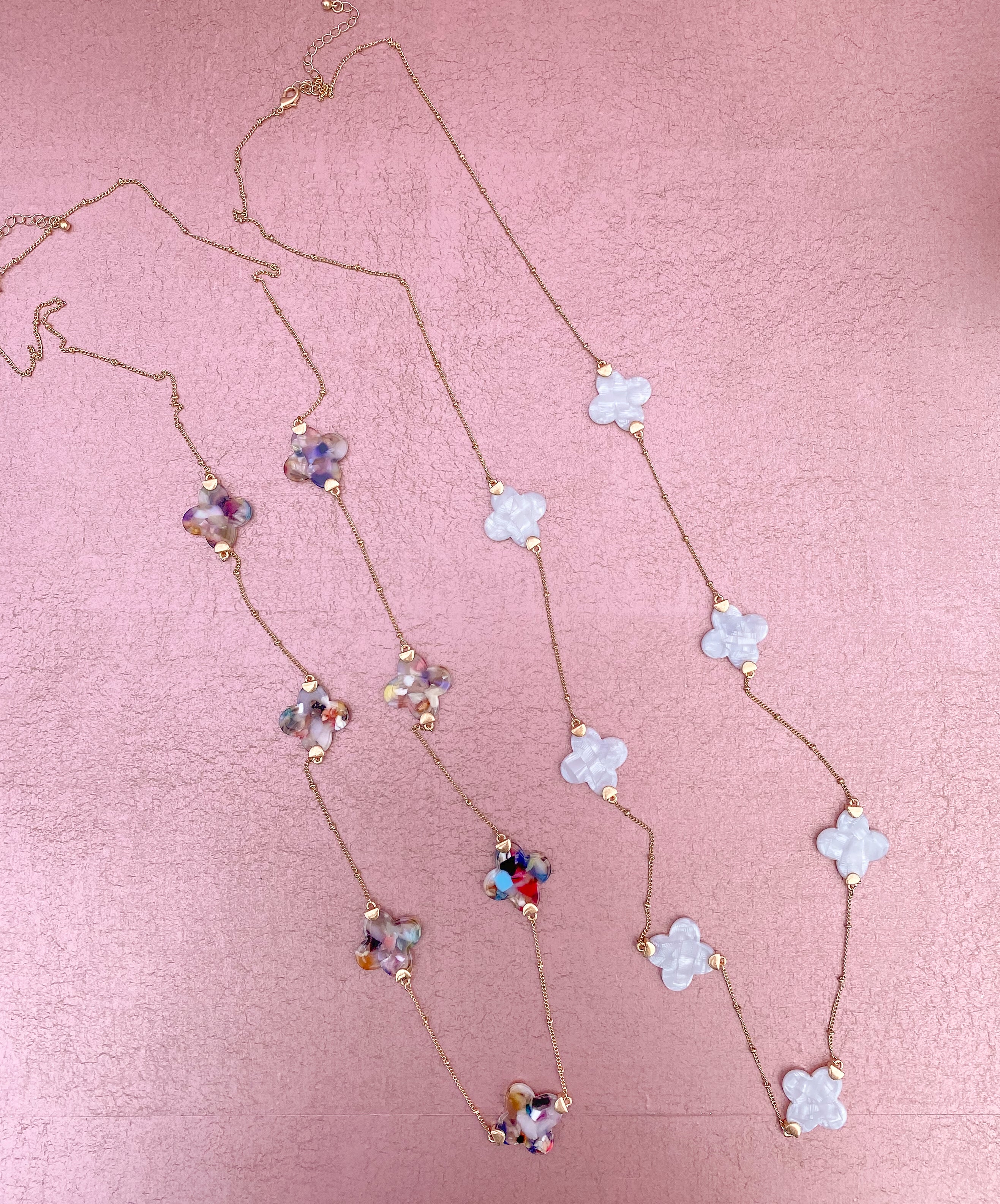 Clover Necklace with Gold Chain